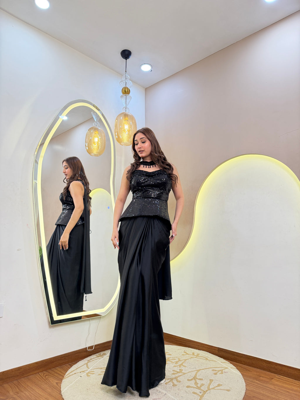D691  PARTY WEAR 3-PIECE DRESS