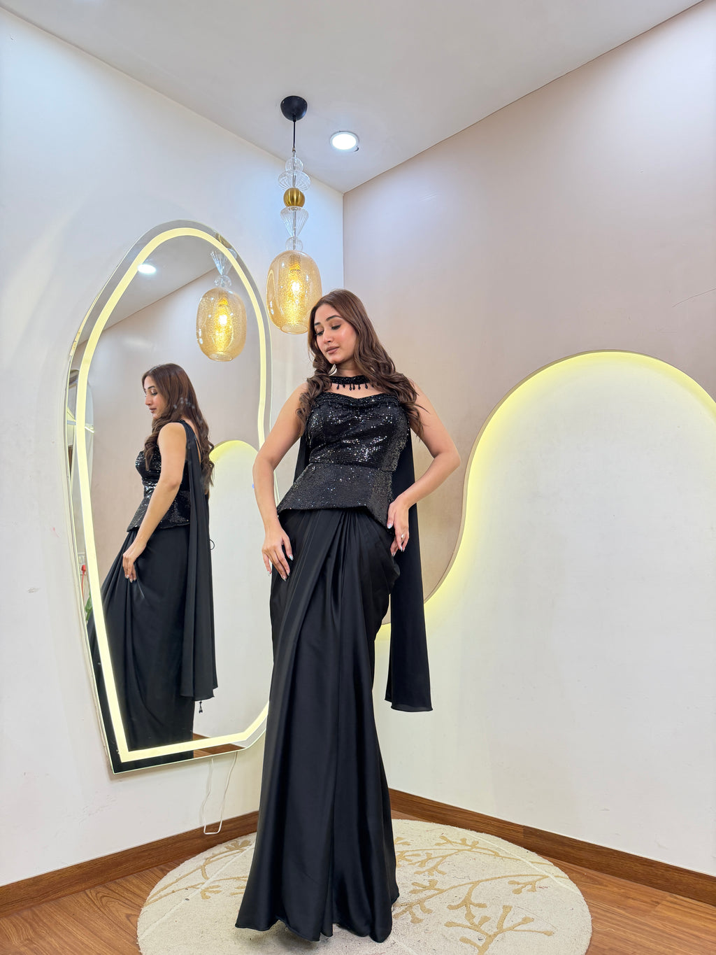 D691  PARTY WEAR 3-PIECE DRESS