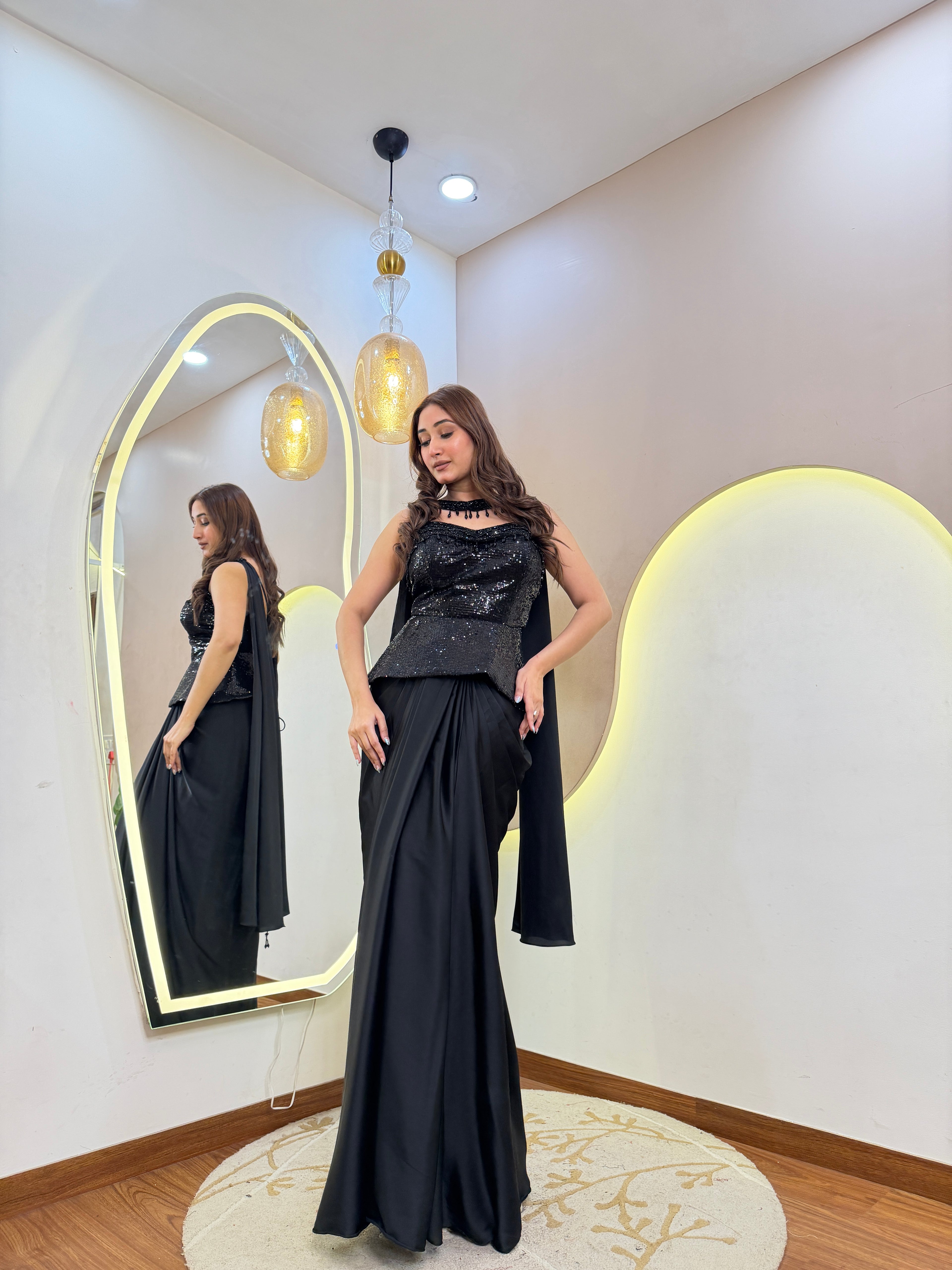 D691  PARTY WEAR 3-PIECE DRESS