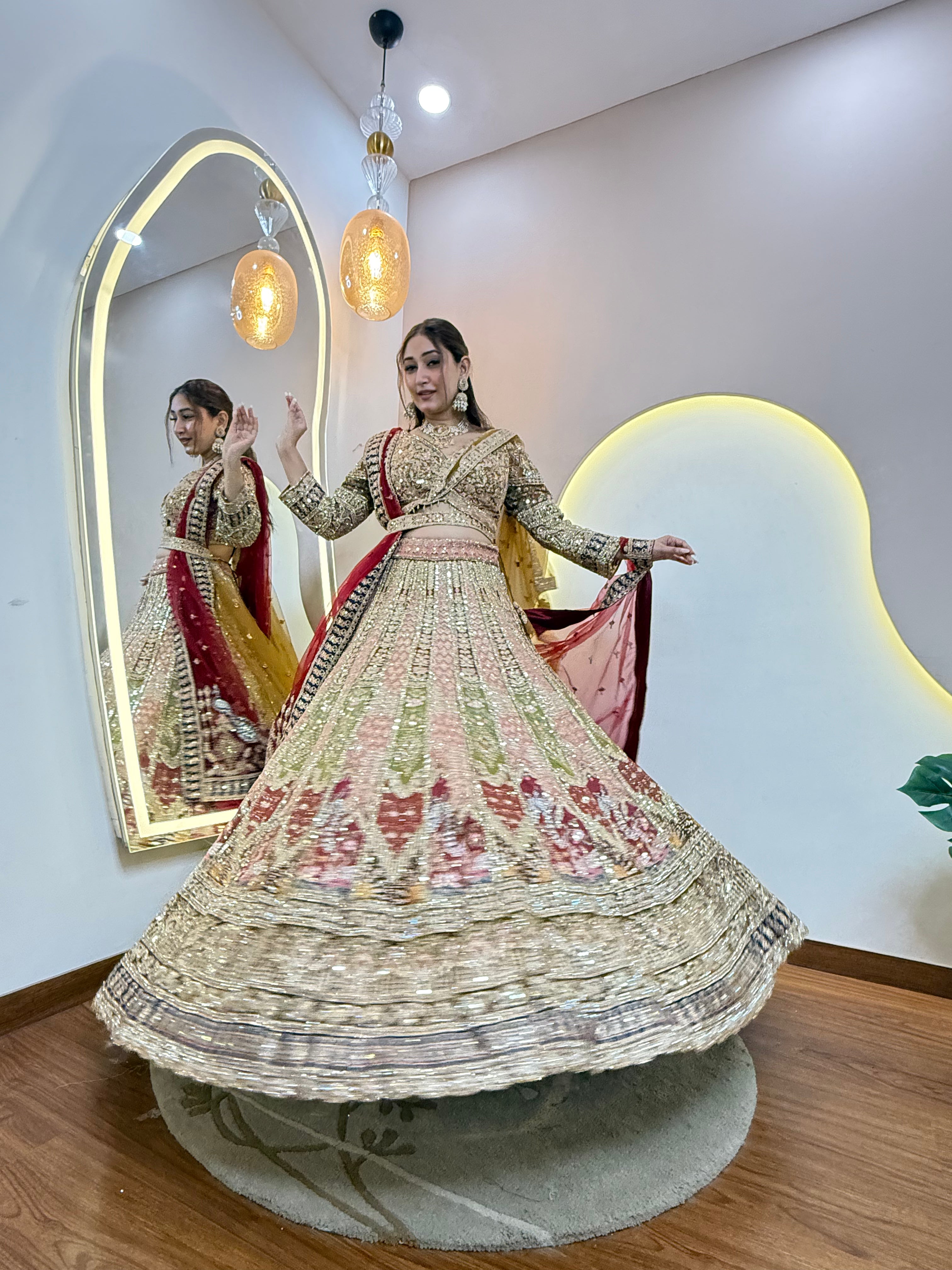 "FAIZA  " CROP TOP SKIRT