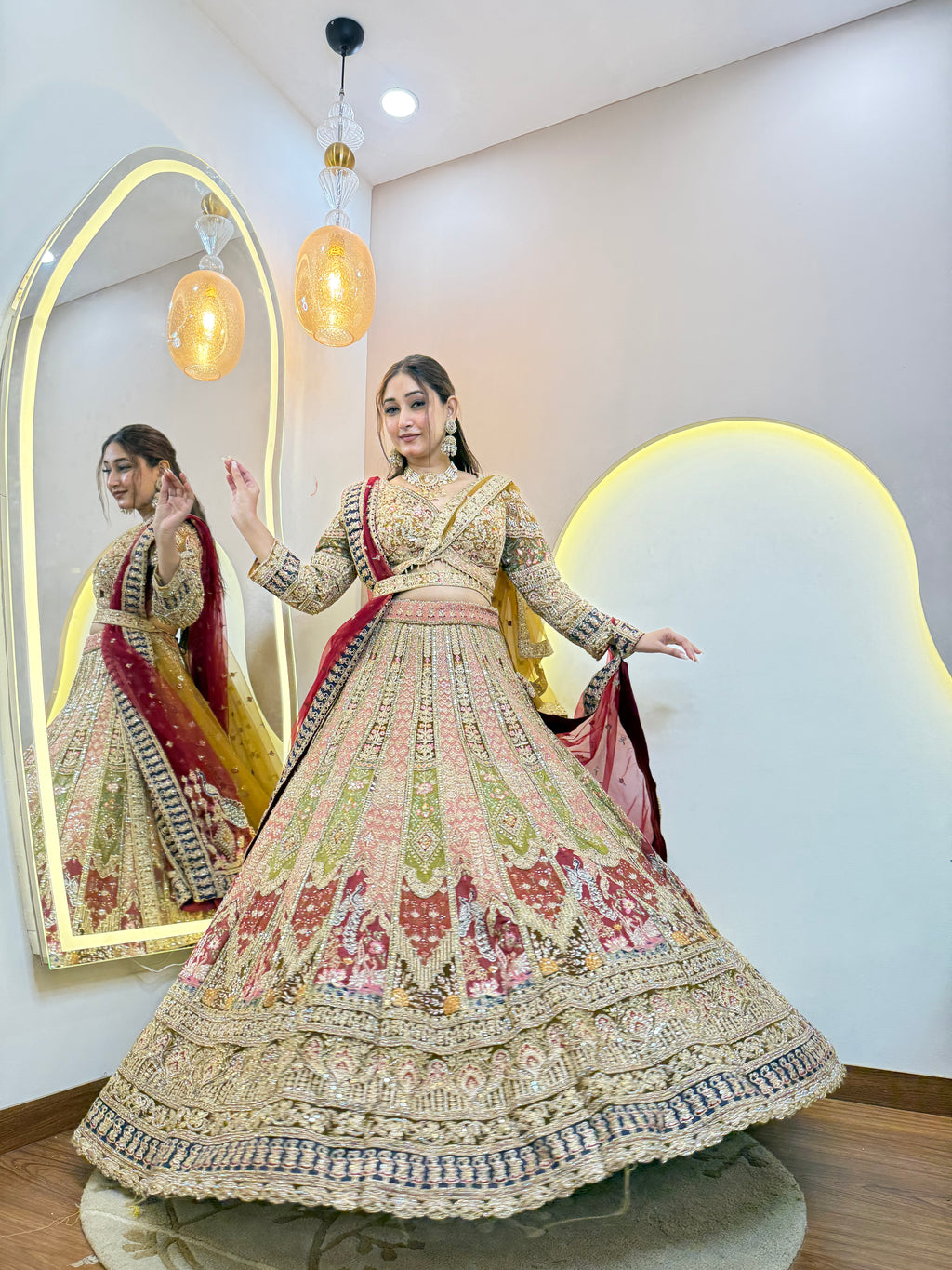 "FAIZA  " CROP TOP SKIRT