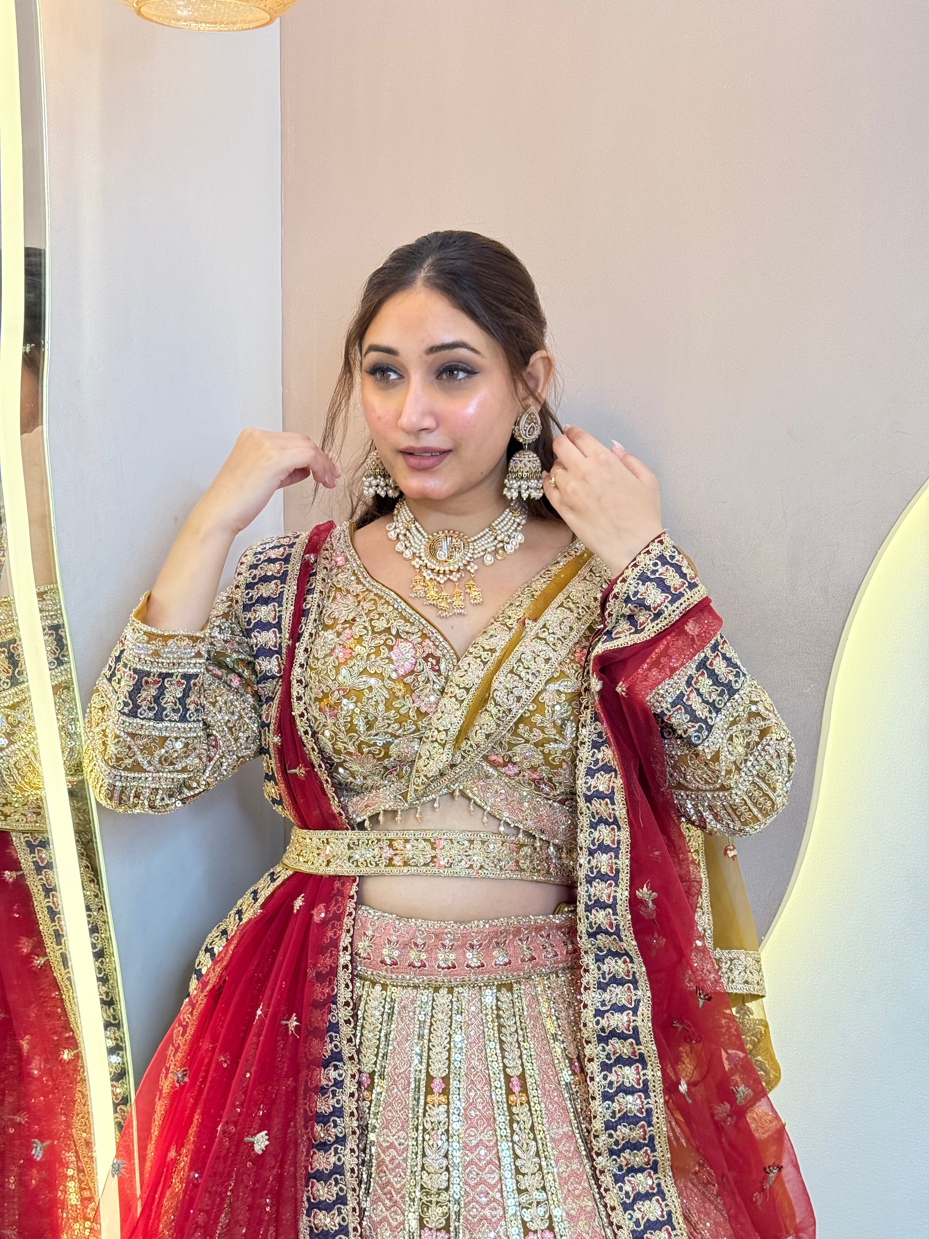 "FAIZA  " CROP TOP SKIRT