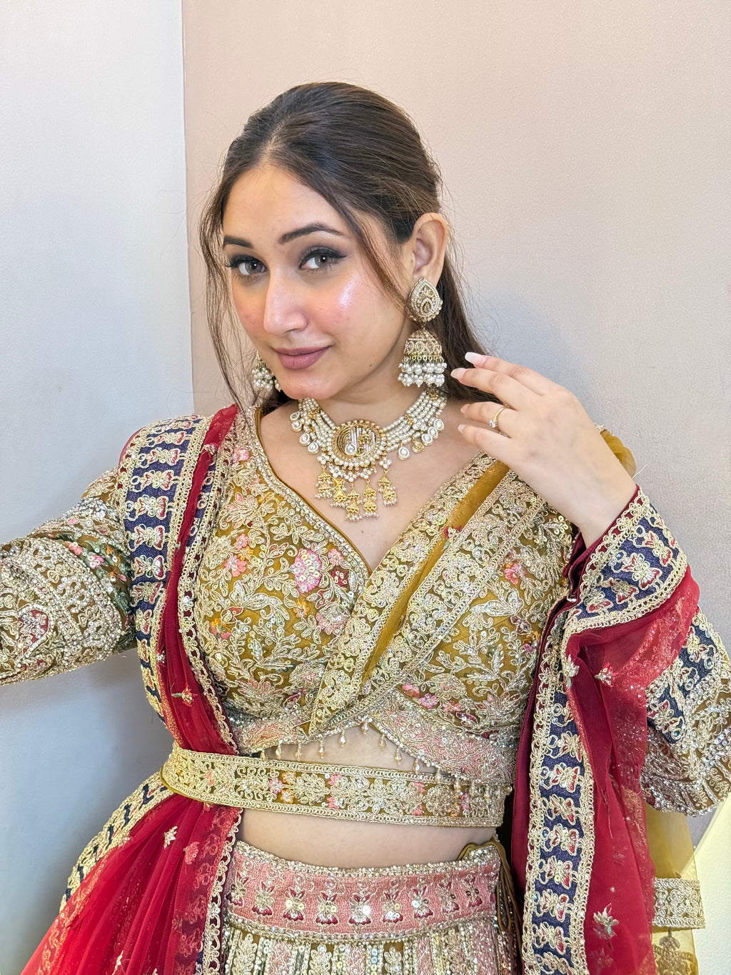 "FAIZA  " CROP TOP SKIRT