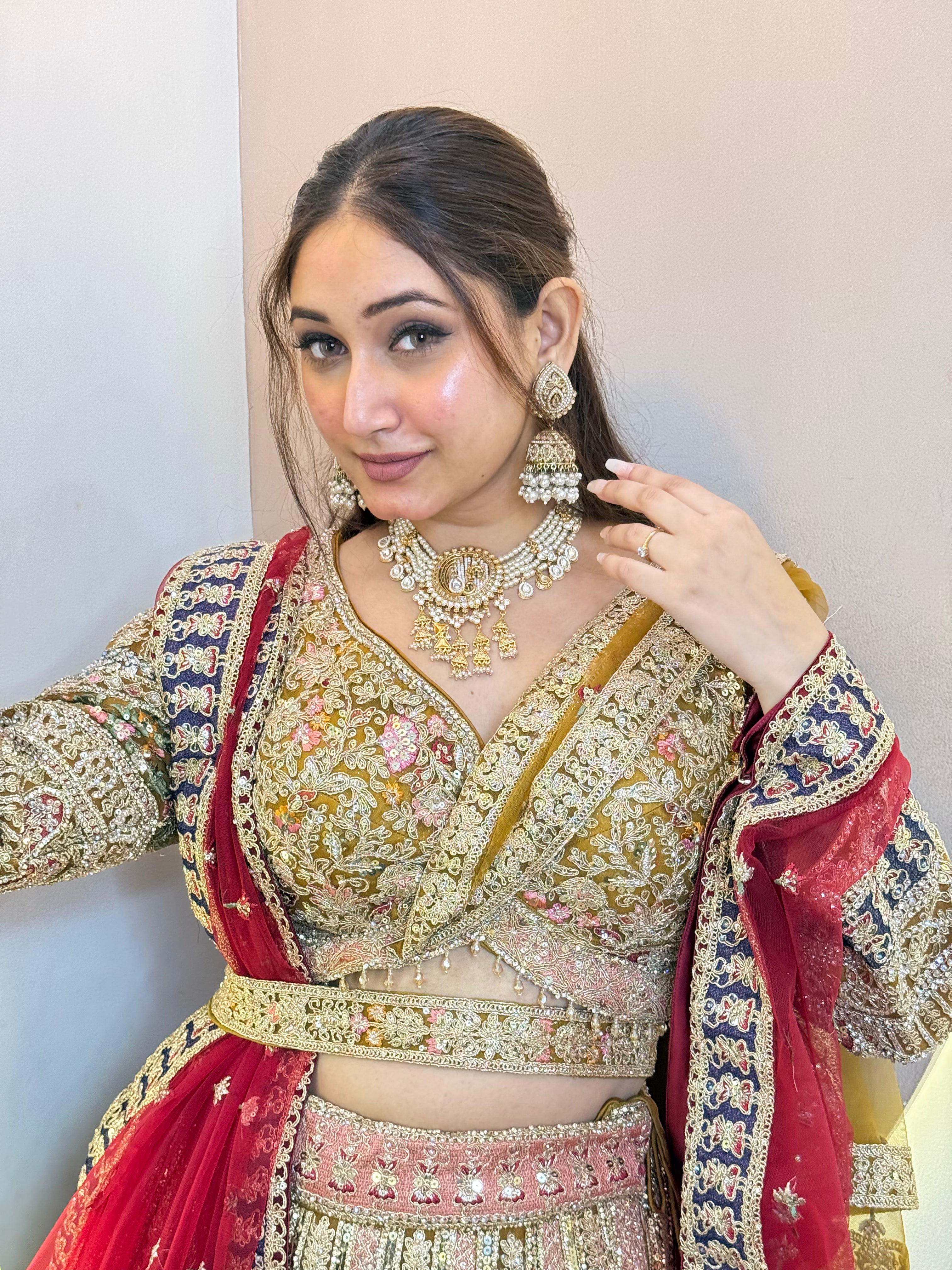 "FAIZA  " CROP TOP SKIRT