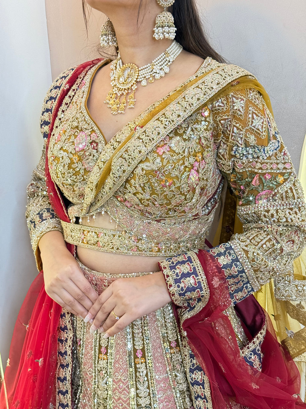 "FAIZA  " CROP TOP SKIRT