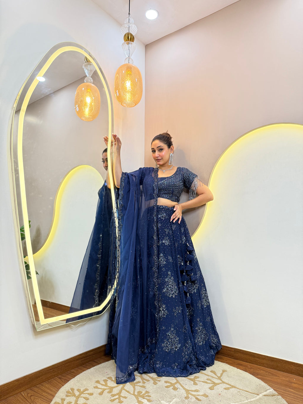 "FIZA  " CROP TOP SKIRT