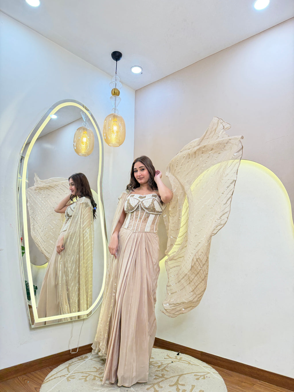 D688  DRAPE SAREE