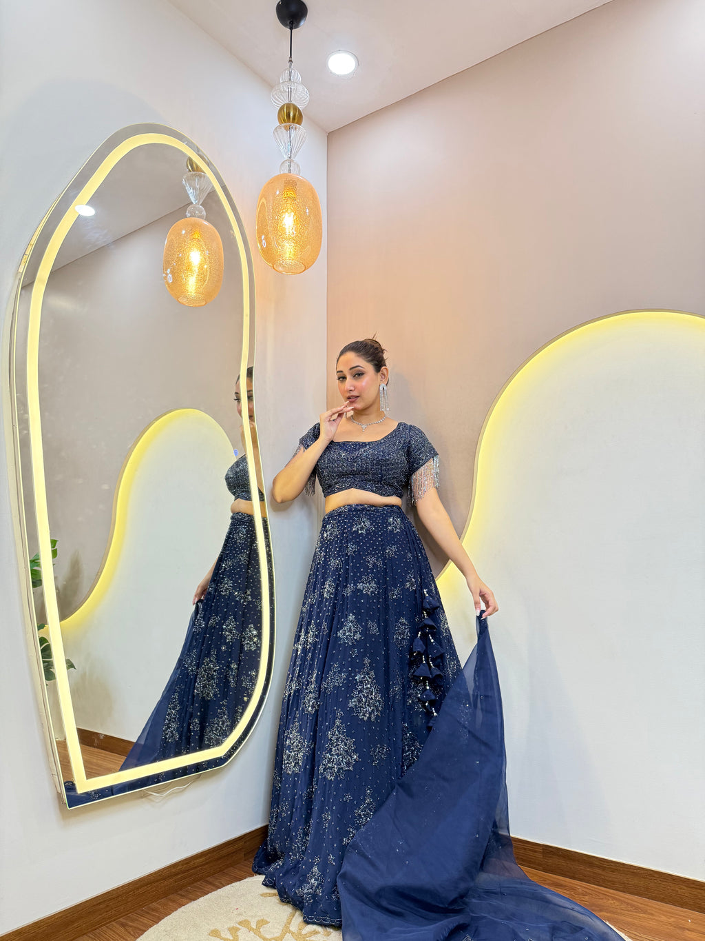 "FIZA  " CROP TOP SKIRT