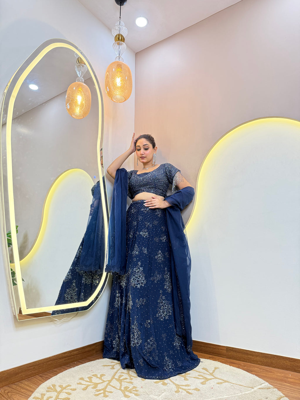 "FIZA  " CROP TOP SKIRT