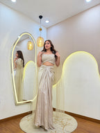 D681  DHOTI  STYLE  CORSET 3 PC