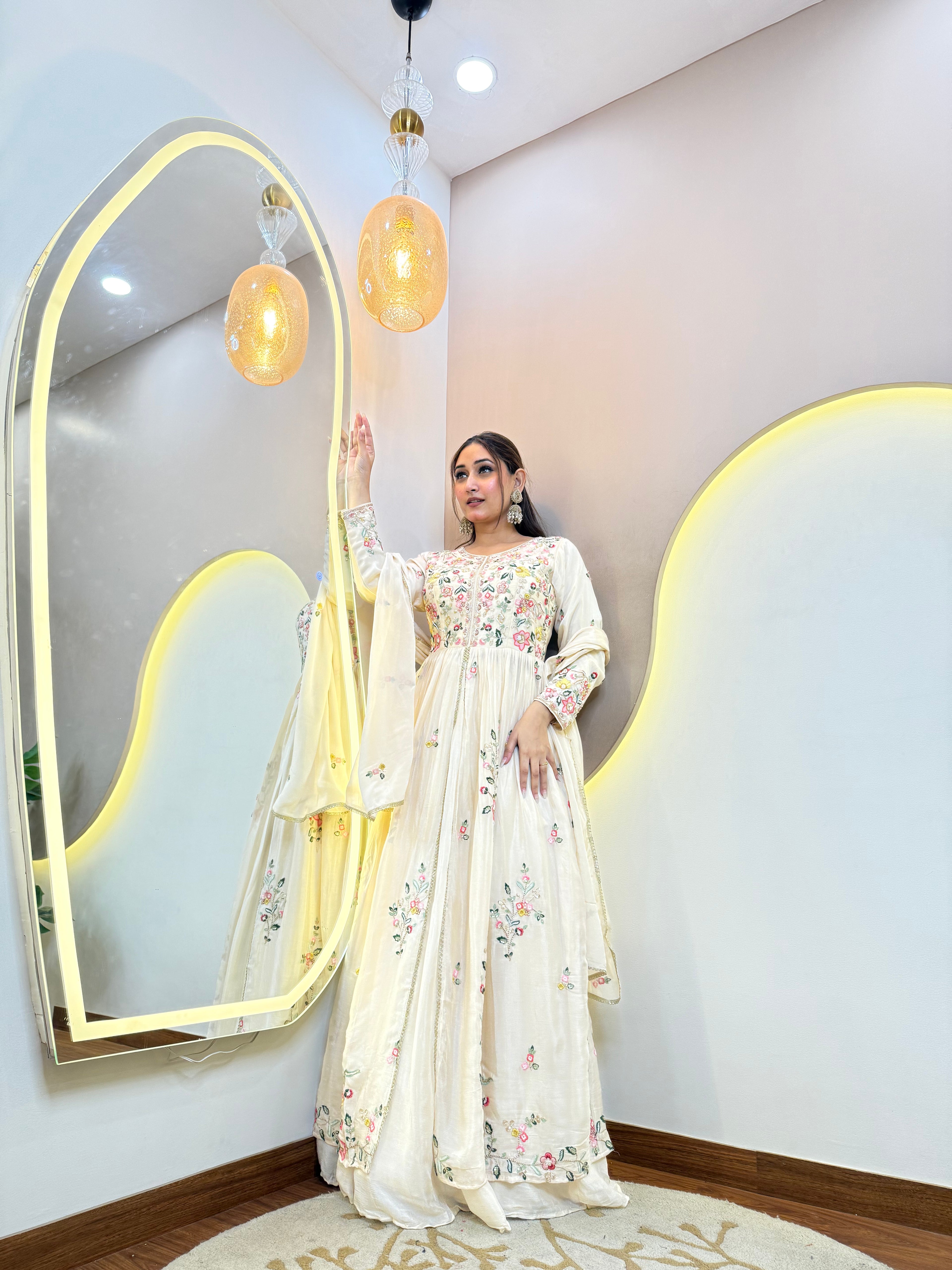 C663 SHERWANI SKIRT SET