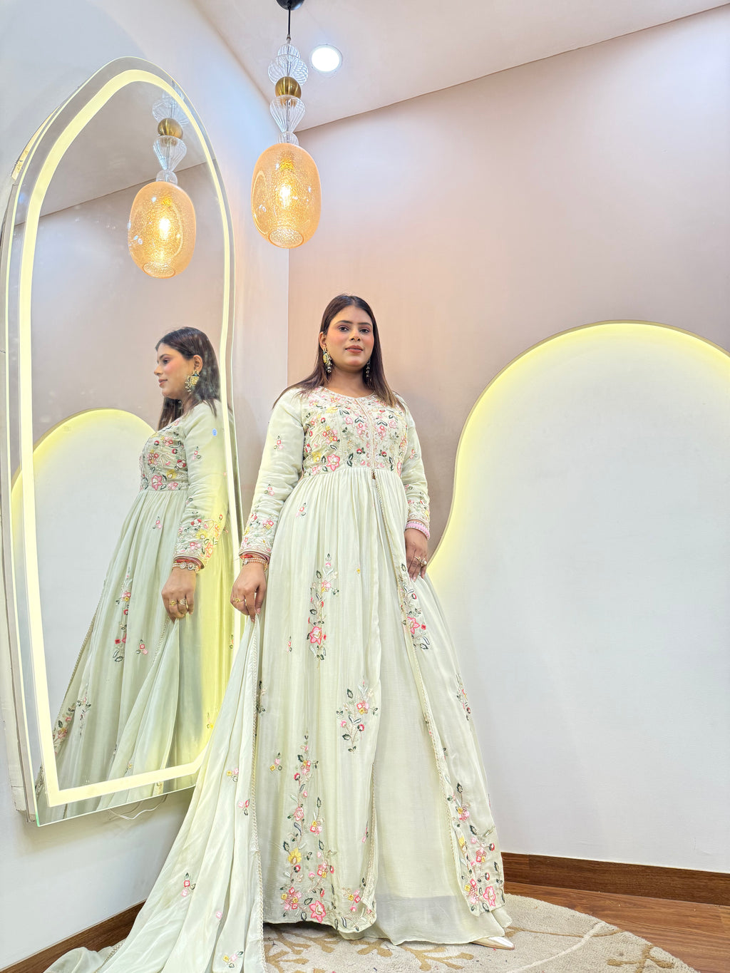 C663 SHERWANI SKIRT SET