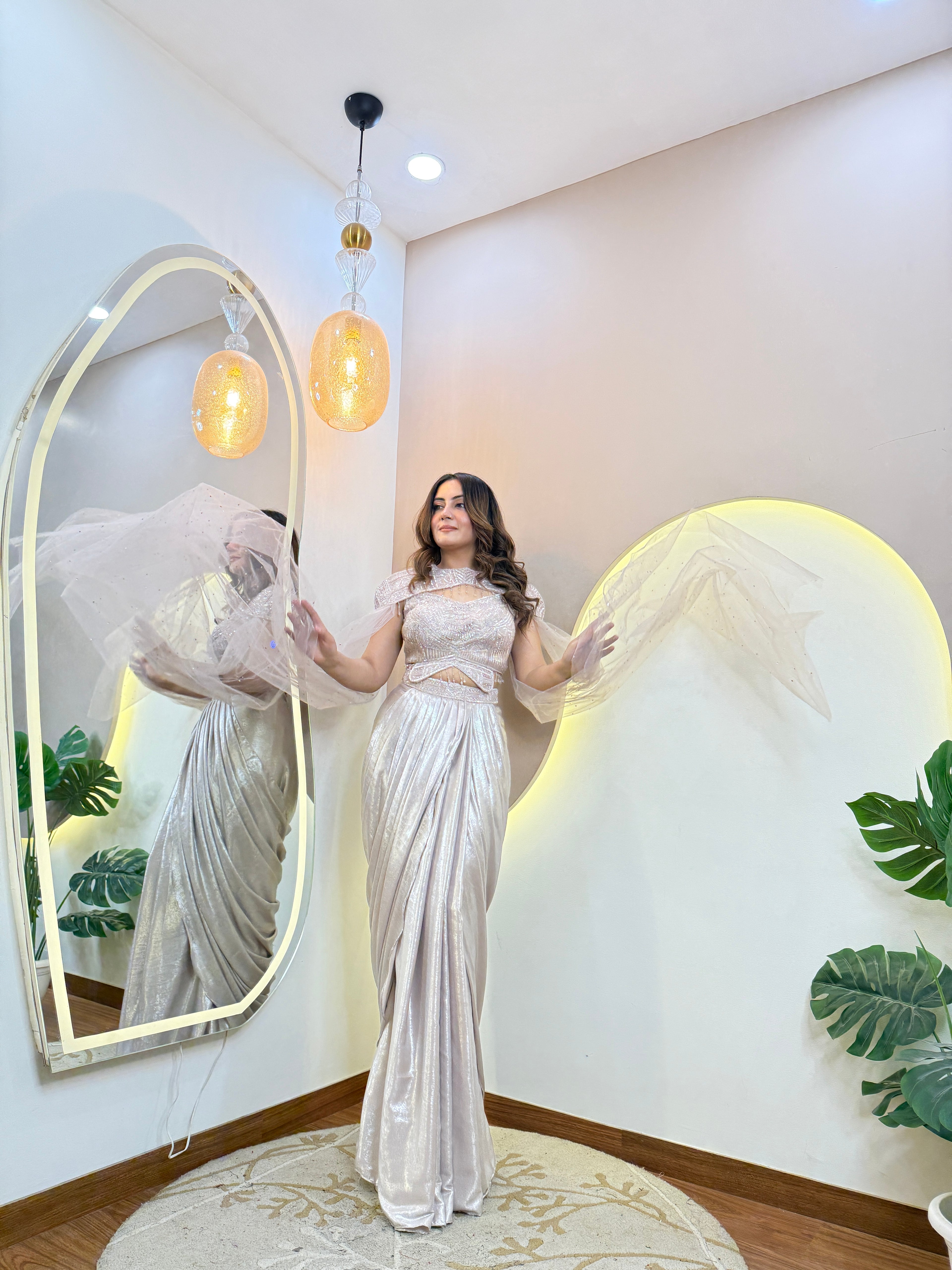 D44  DHOTI  STYLE  CORSET 3PC
