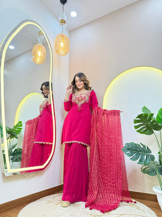 "HEBA" SHARARA SUIT