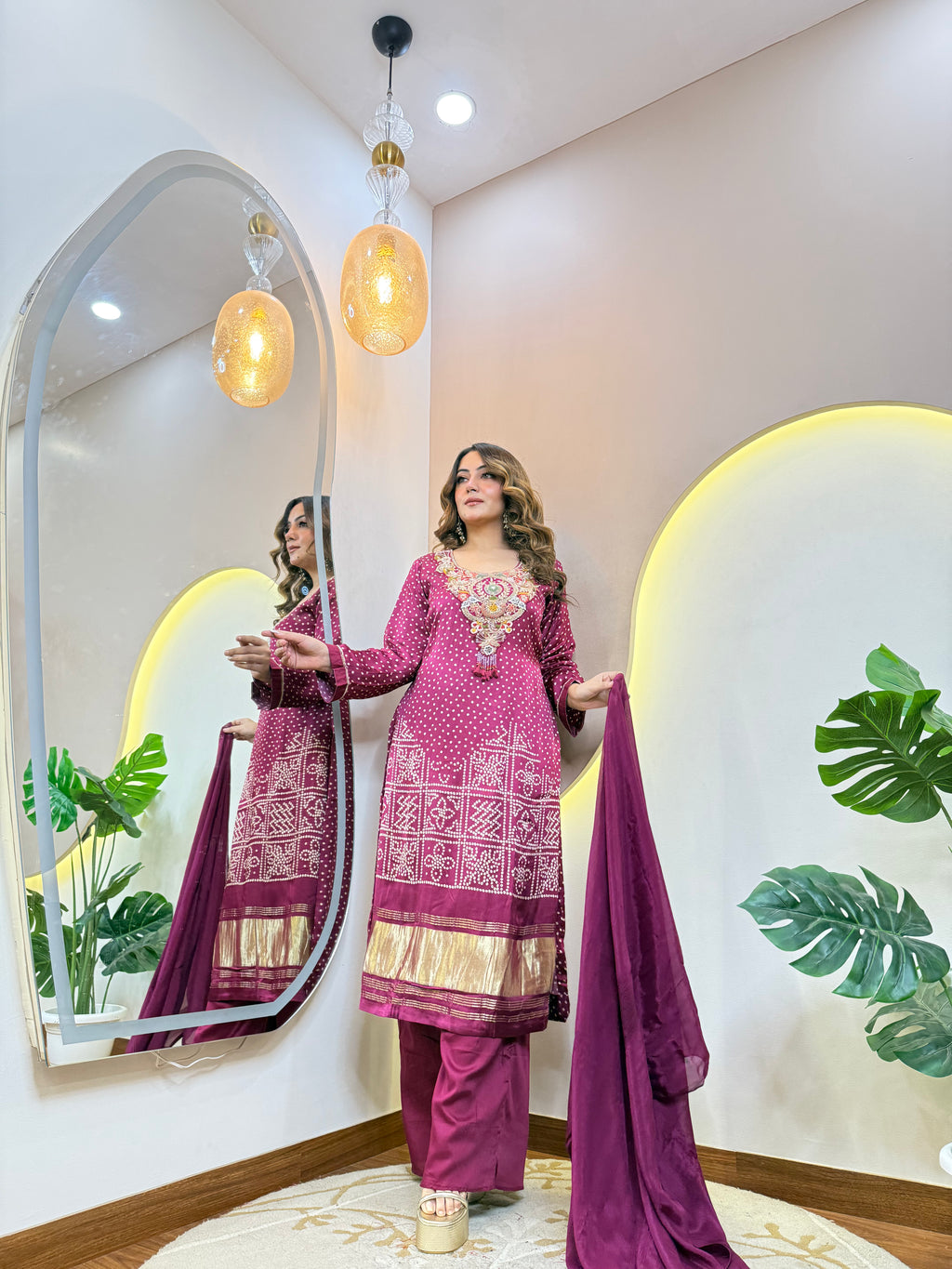 "AZZAH" BANDHNI SUIT