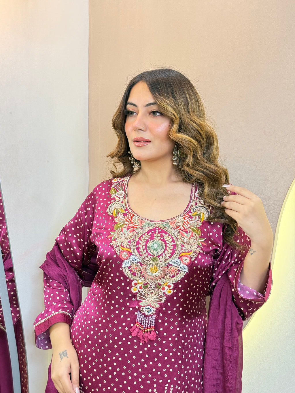 "AZZAH" BANDHNI SUIT