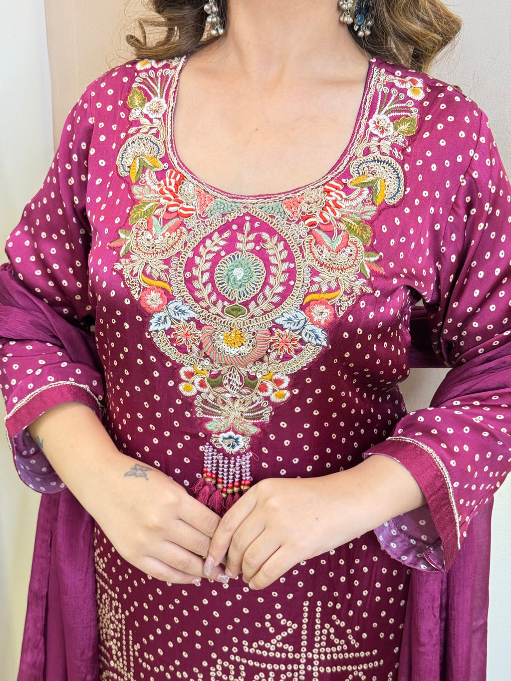 "AZZAH" BANDHNI SUIT