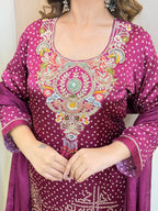 "AZZAH" BANDHNI SUIT