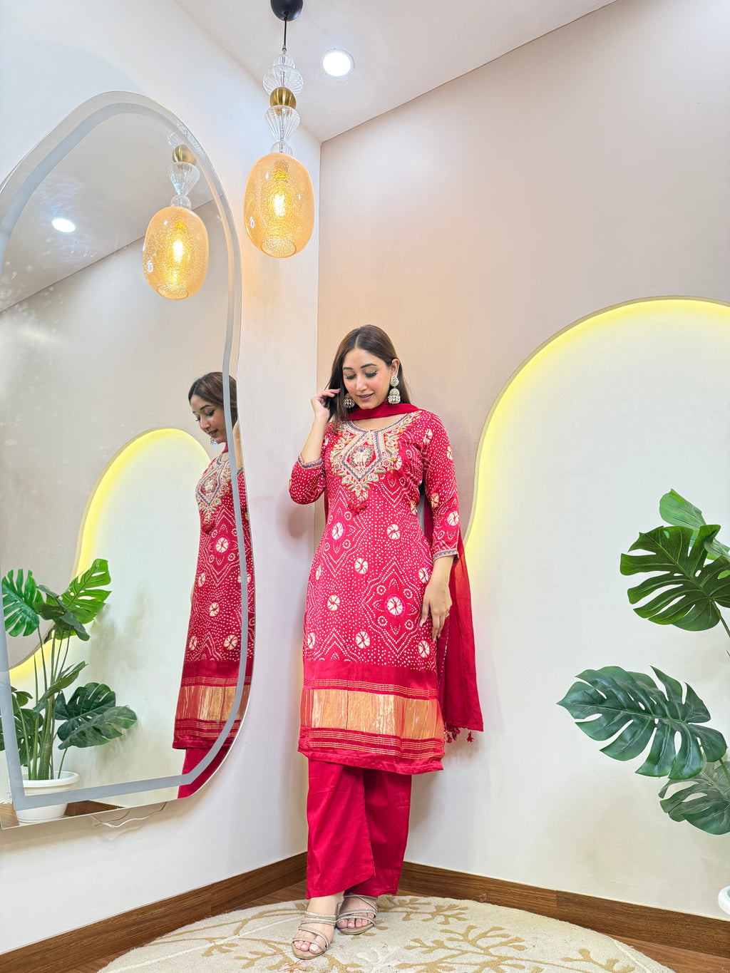 "AZZAH" BANDHNI SUIT