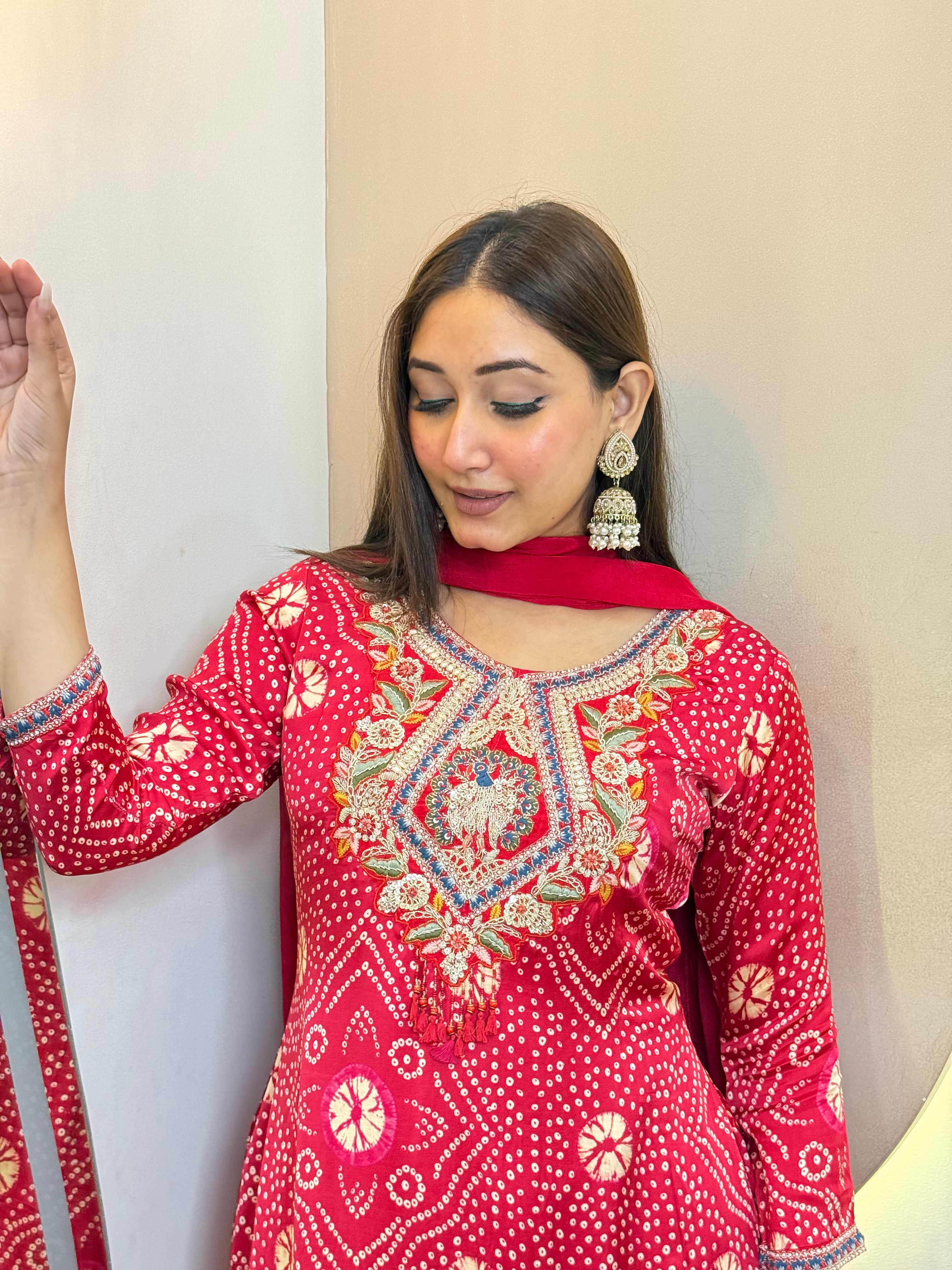 "AZZAH" BANDHNI SUIT