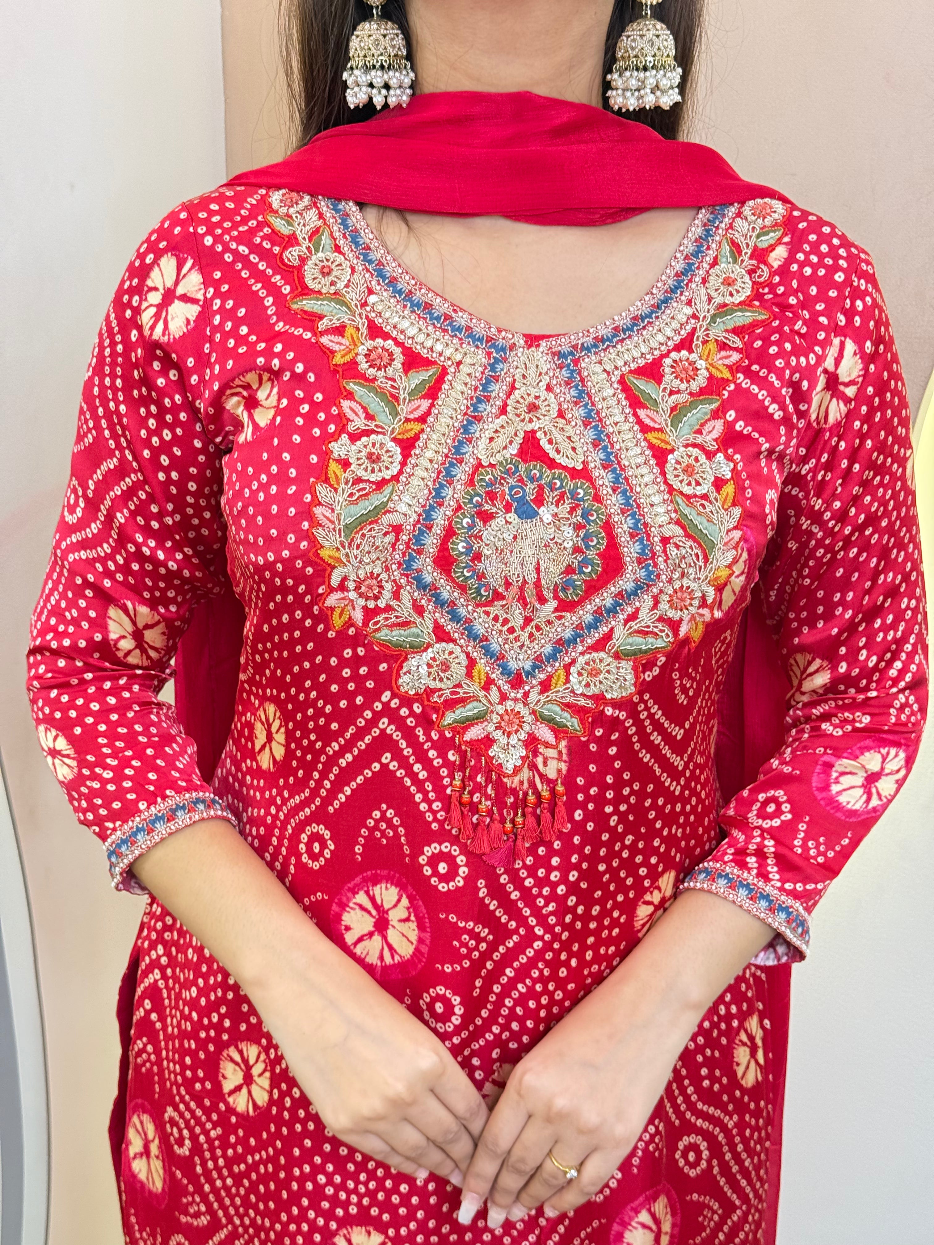 "AZZAH" BANDHNI SUIT