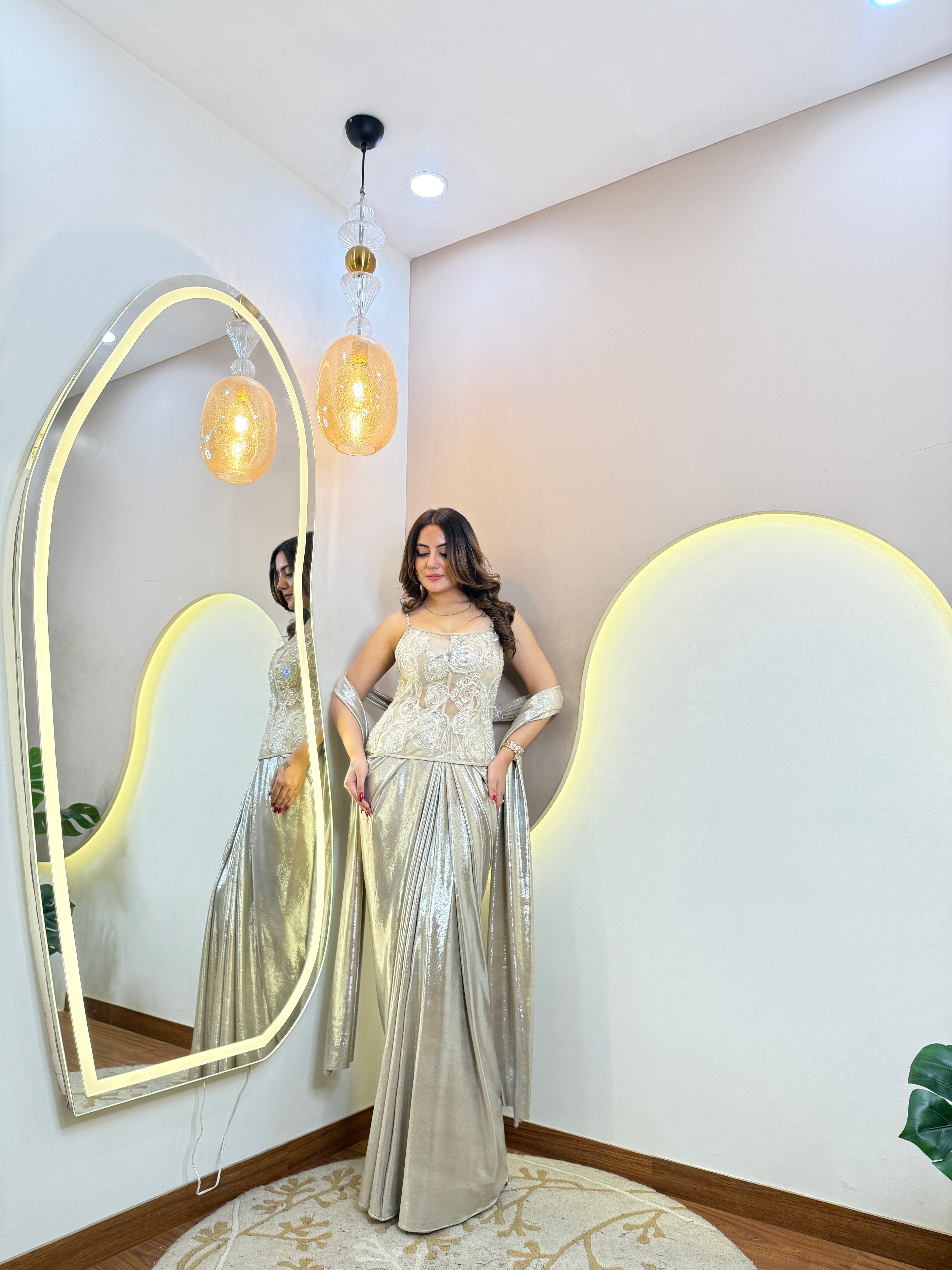 D59  DHOTI  STYLE  CORSET 3 PC