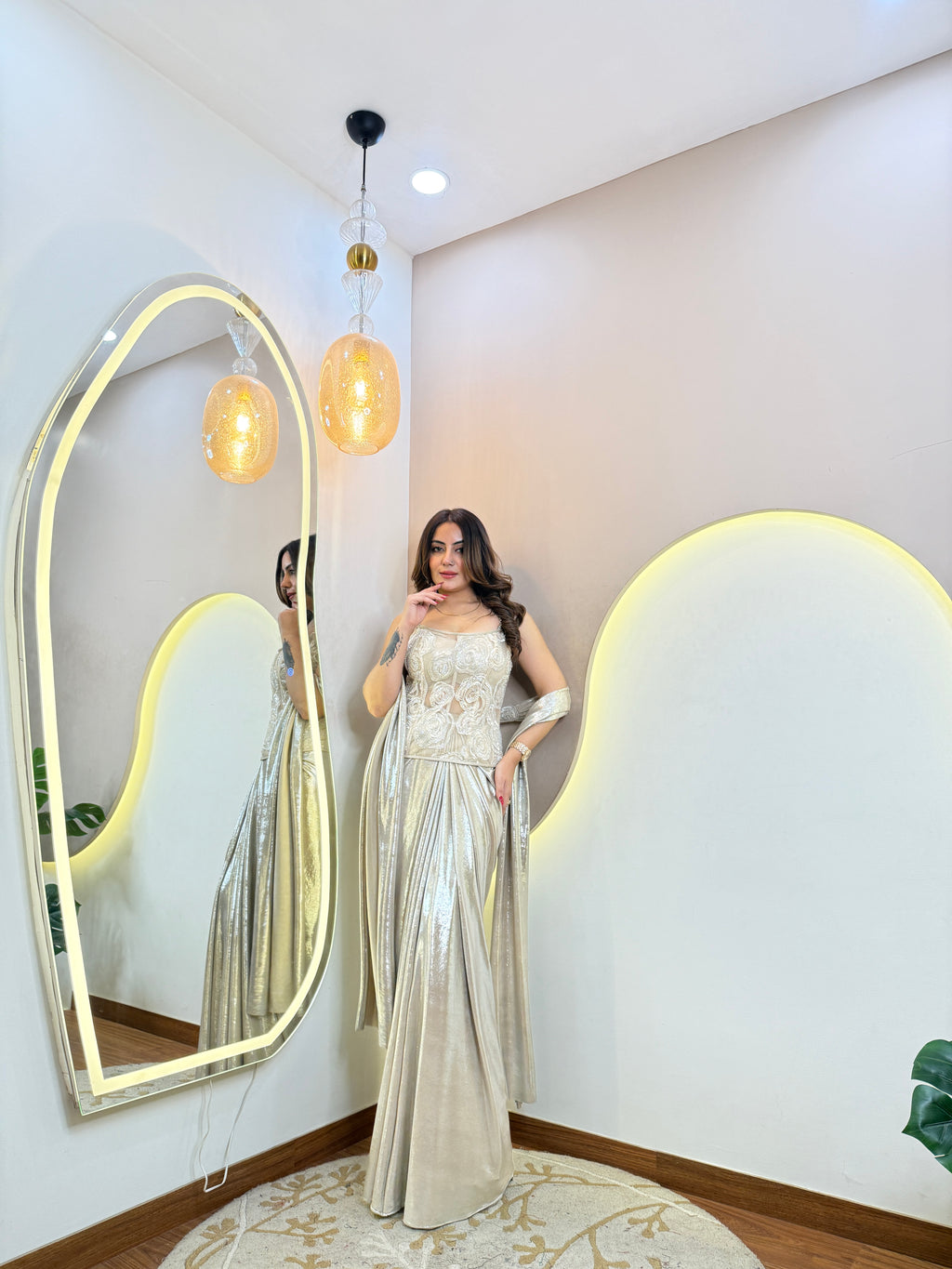 D59  DHOTI  STYLE  CORSET 3 PC