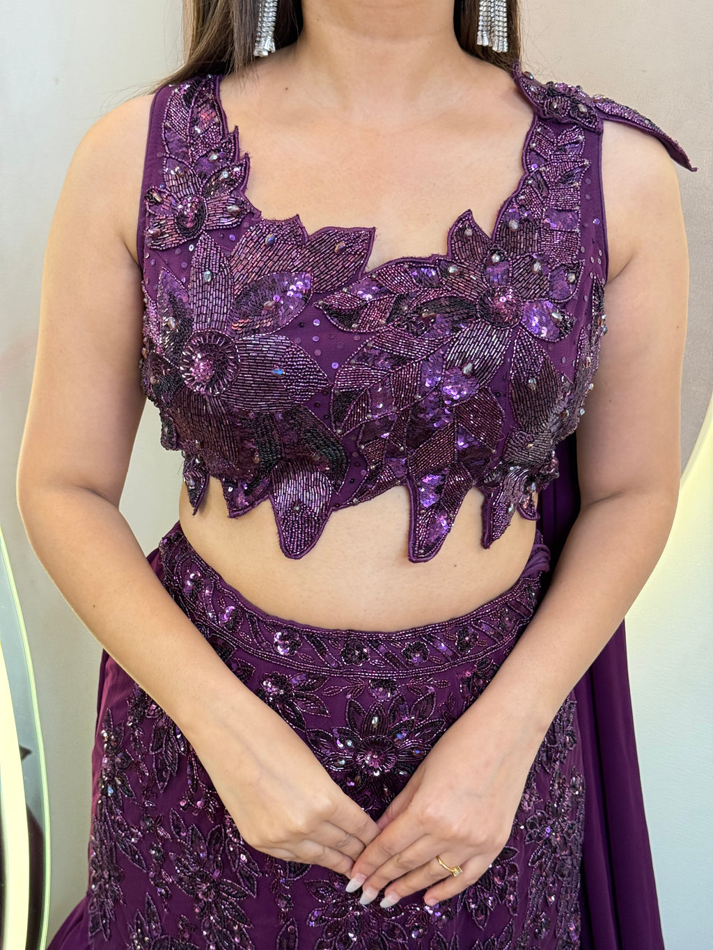 "MERMAID STYLE " CROP TOP SKIRT