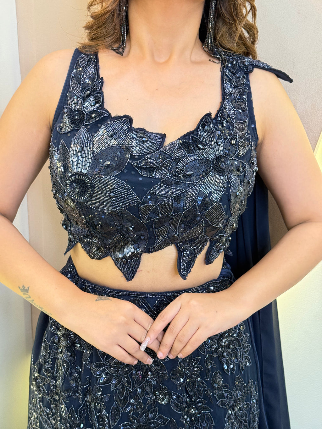 "MERMAID STYLE " CROP TOP SKIRT