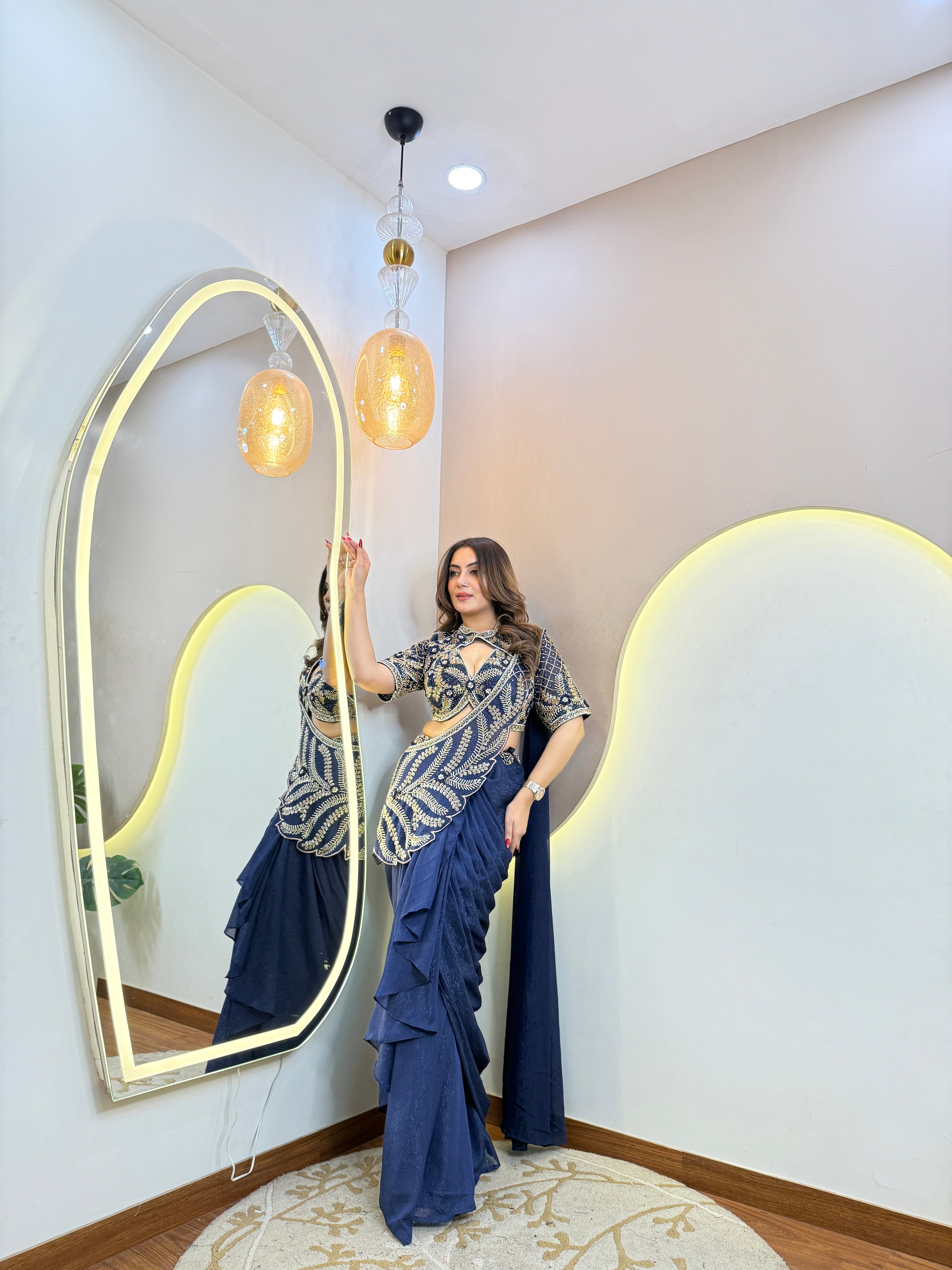 D63 OUTFIT  DRAPE SAREE