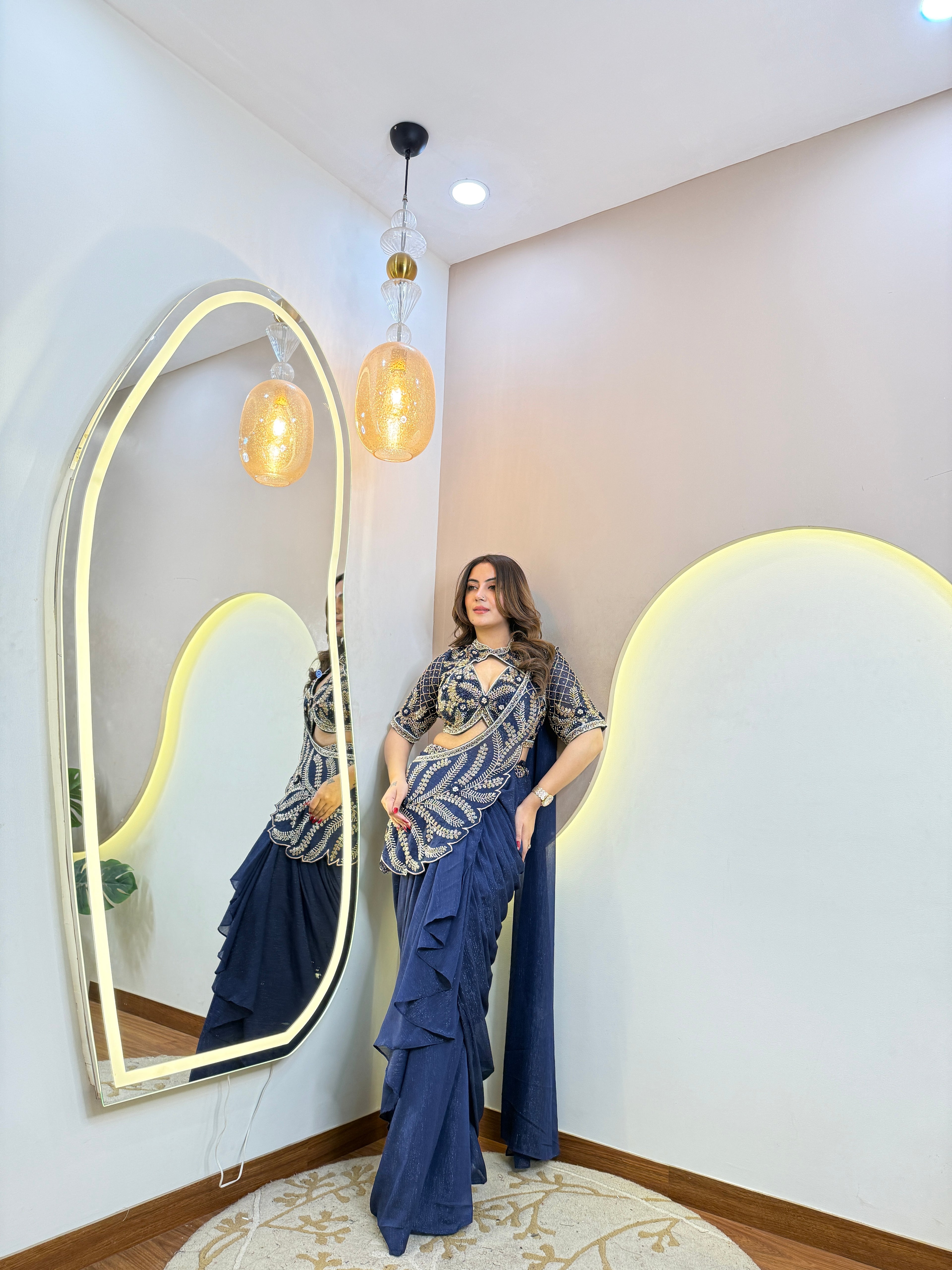 D63 OUTFIT  DRAPE SAREE