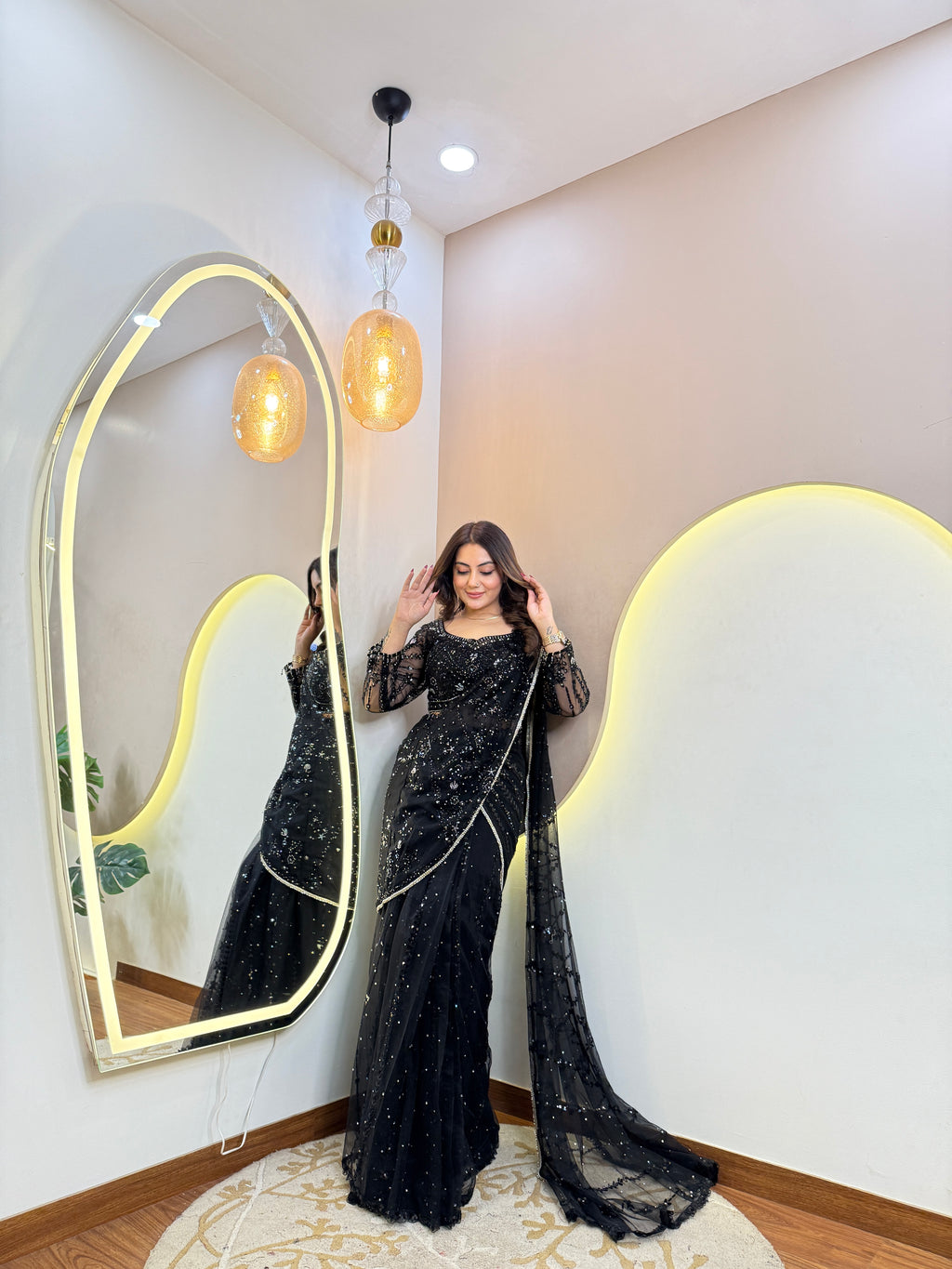 D46 OUTFIT  DRAPE SAREE