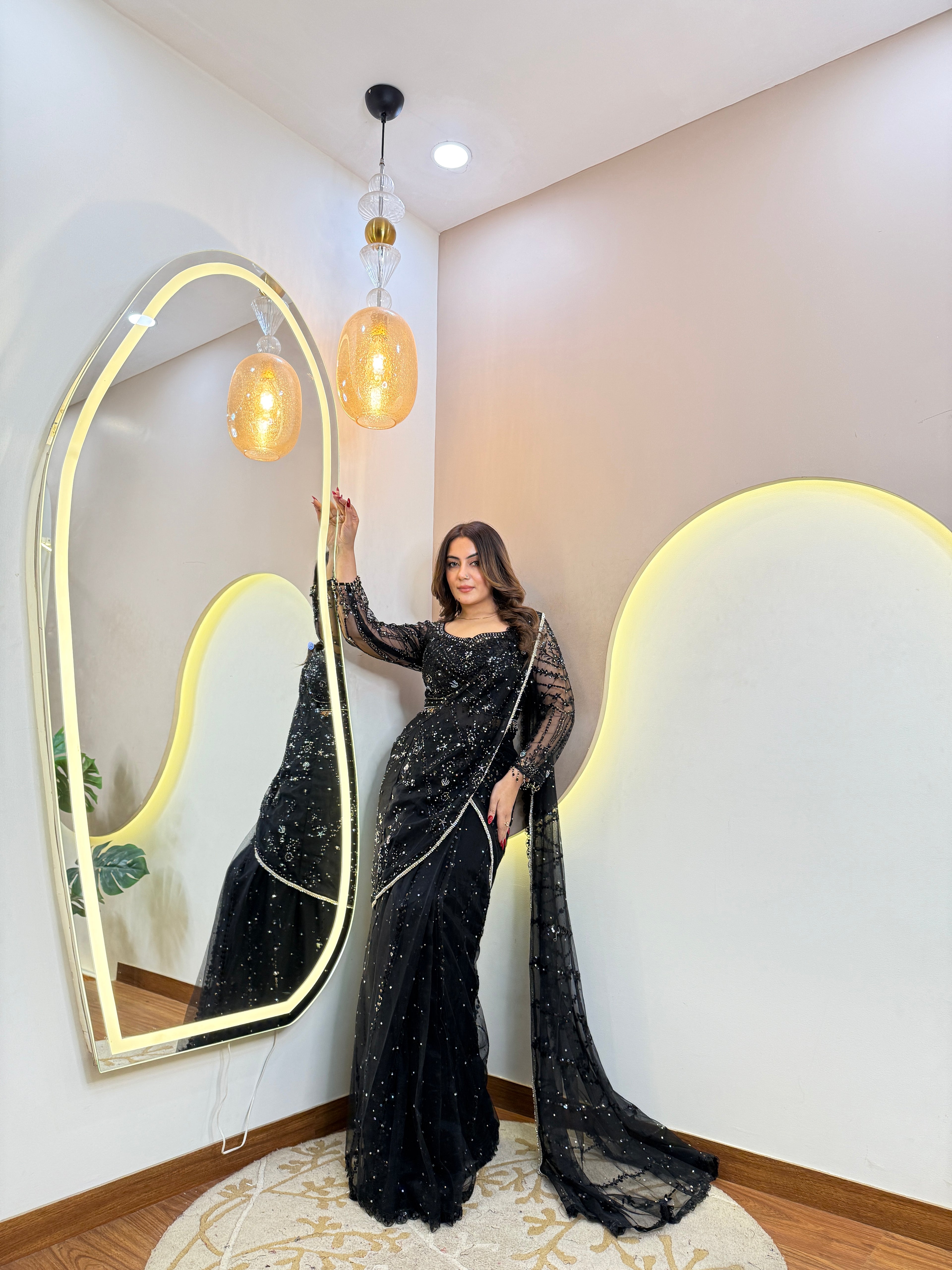 D46 OUTFIT  DRAPE SAREE