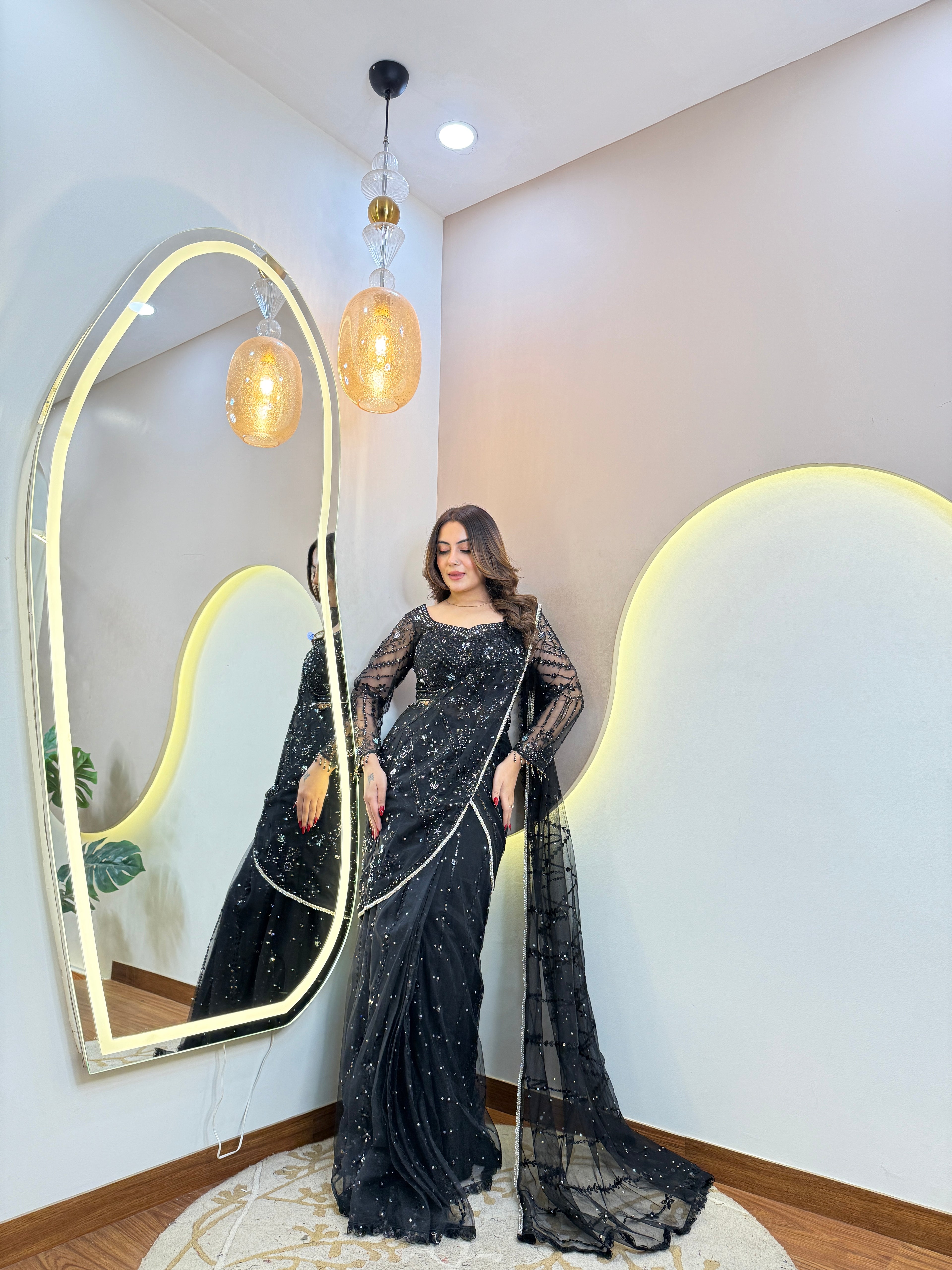 D46 OUTFIT  DRAPE SAREE