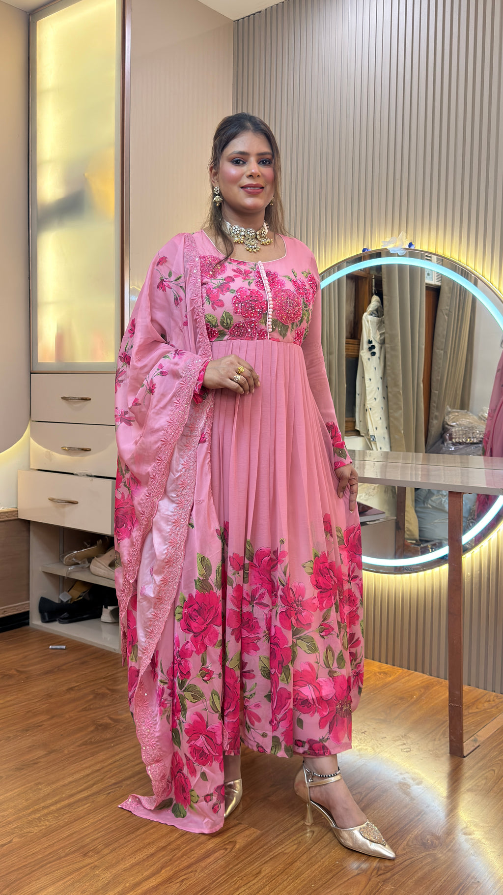 D519 ANARKALI PANT SUIT OUTFIT  GOWN