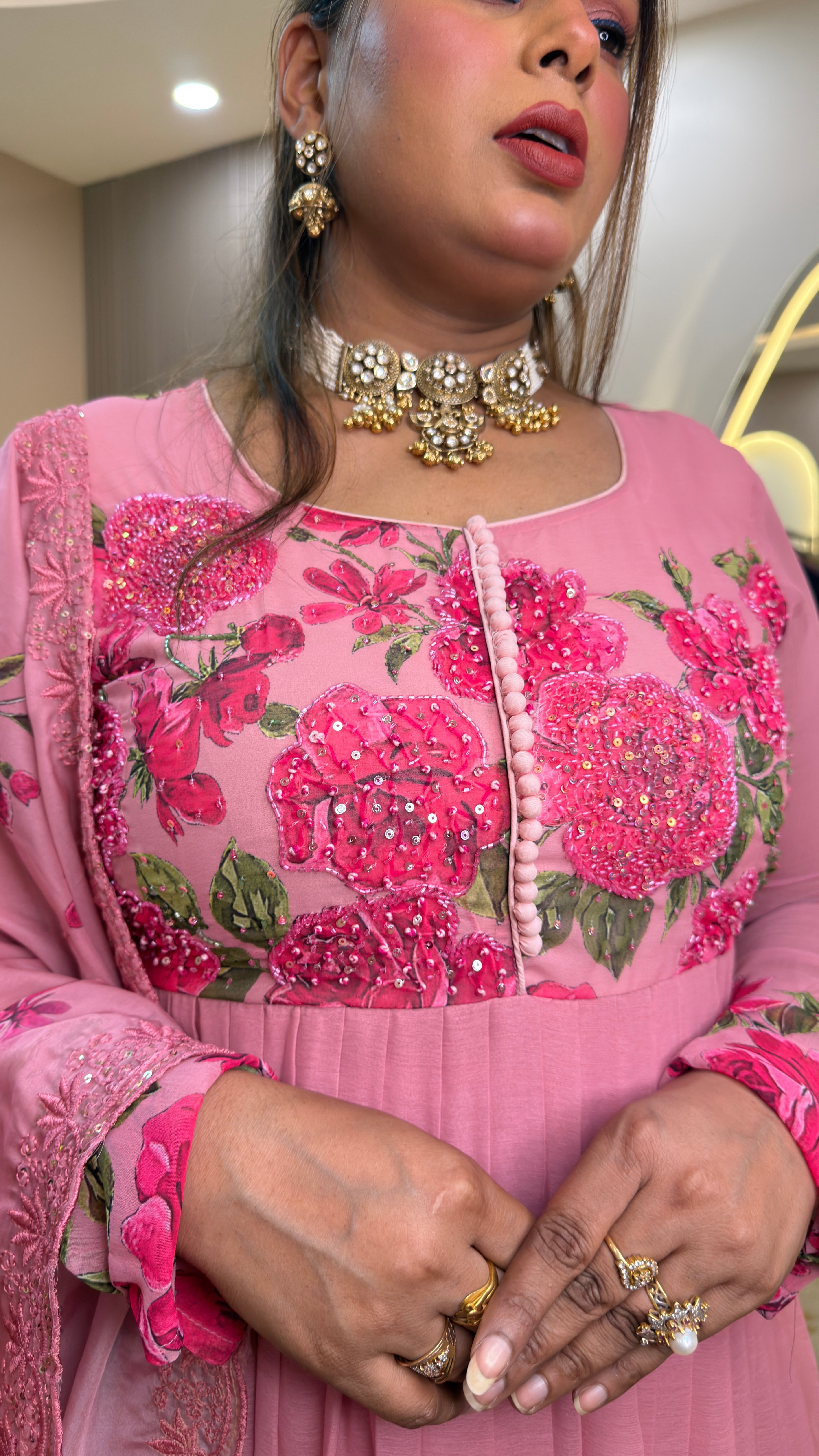 D519 ANARKALI PANT SUIT OUTFIT  GOWN