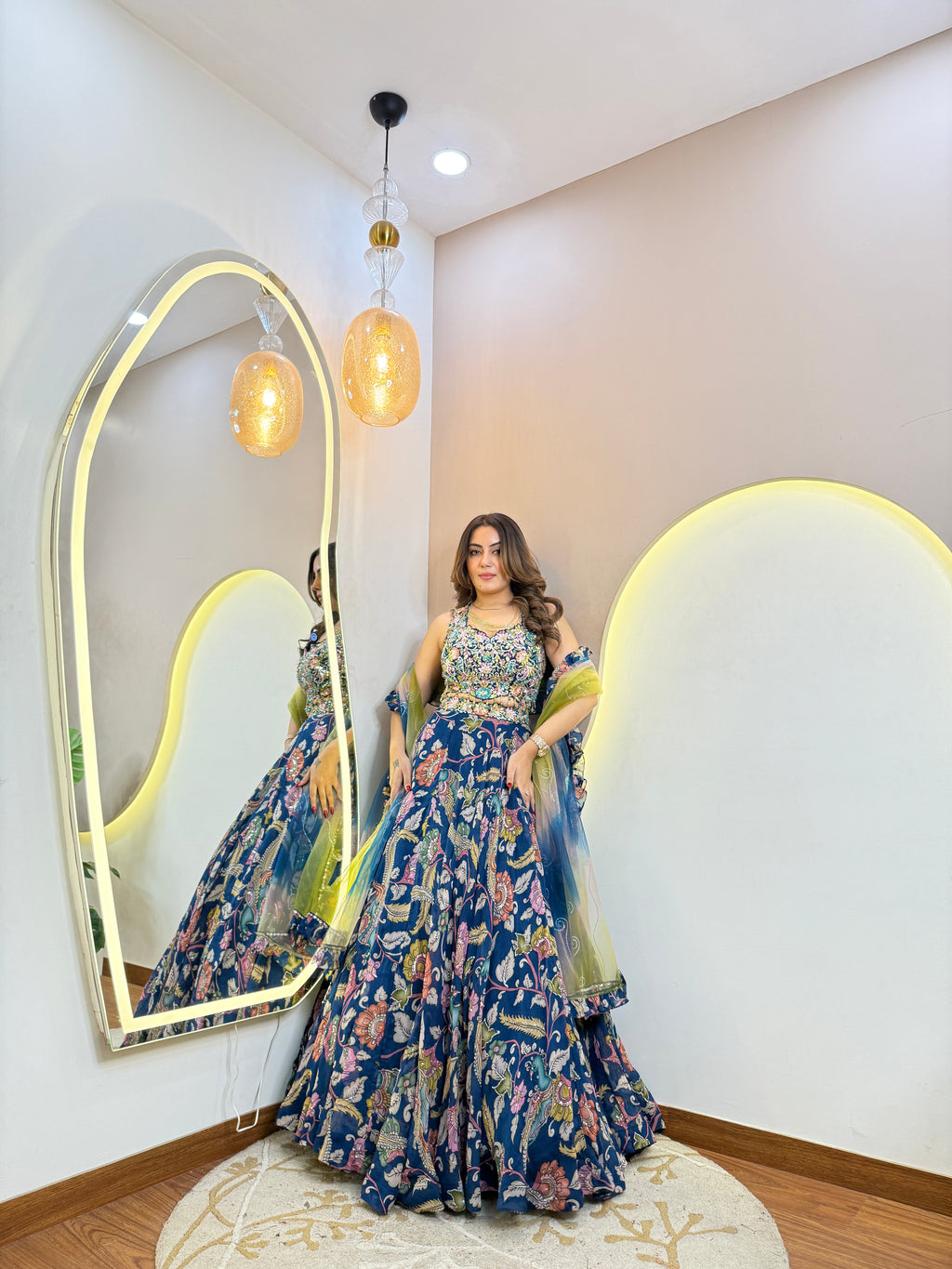 D52 BASMA  OUTFIT CROP TOP SKIRT
