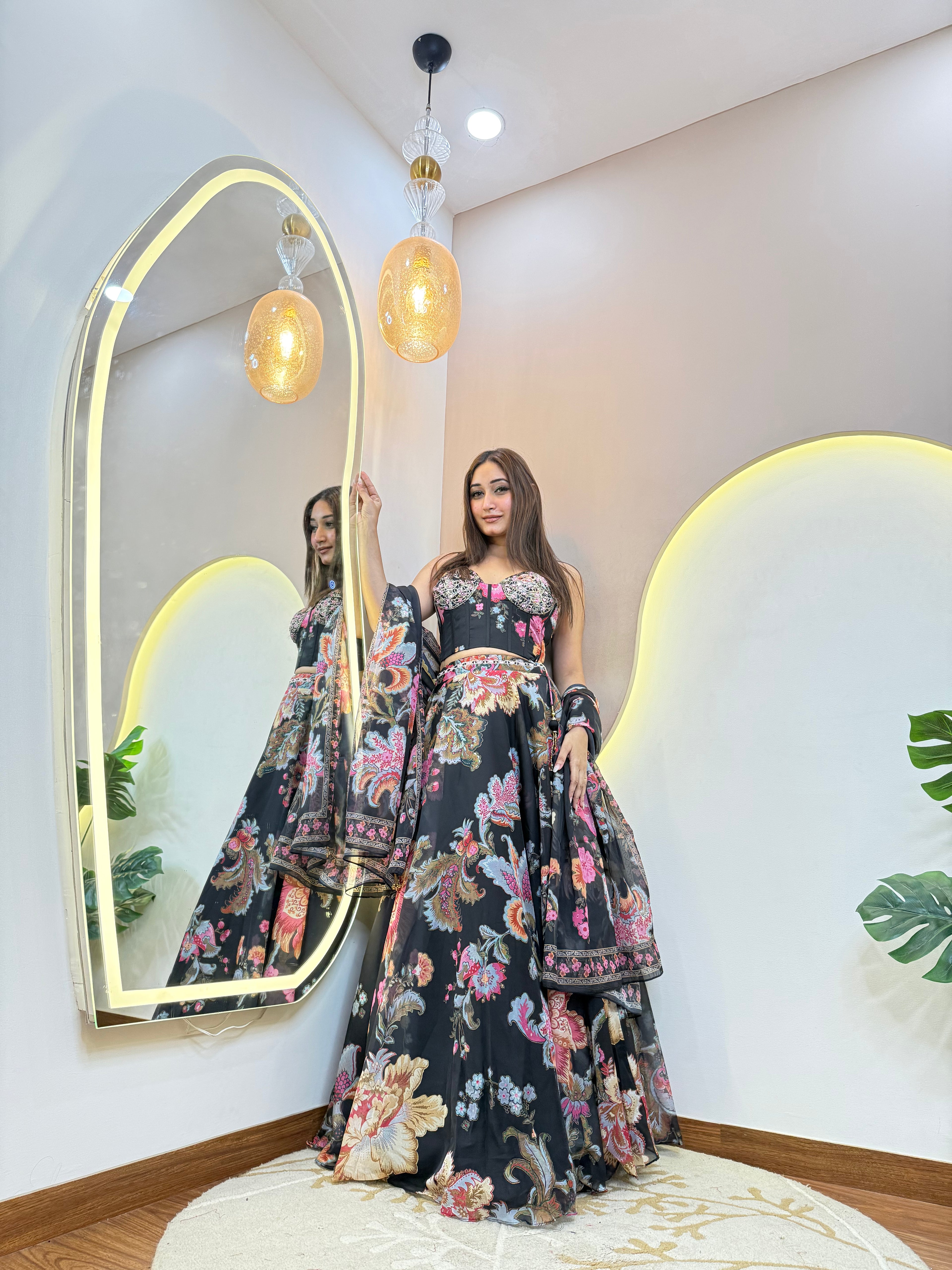 "AFEERAH" CROP TOP SKIRT