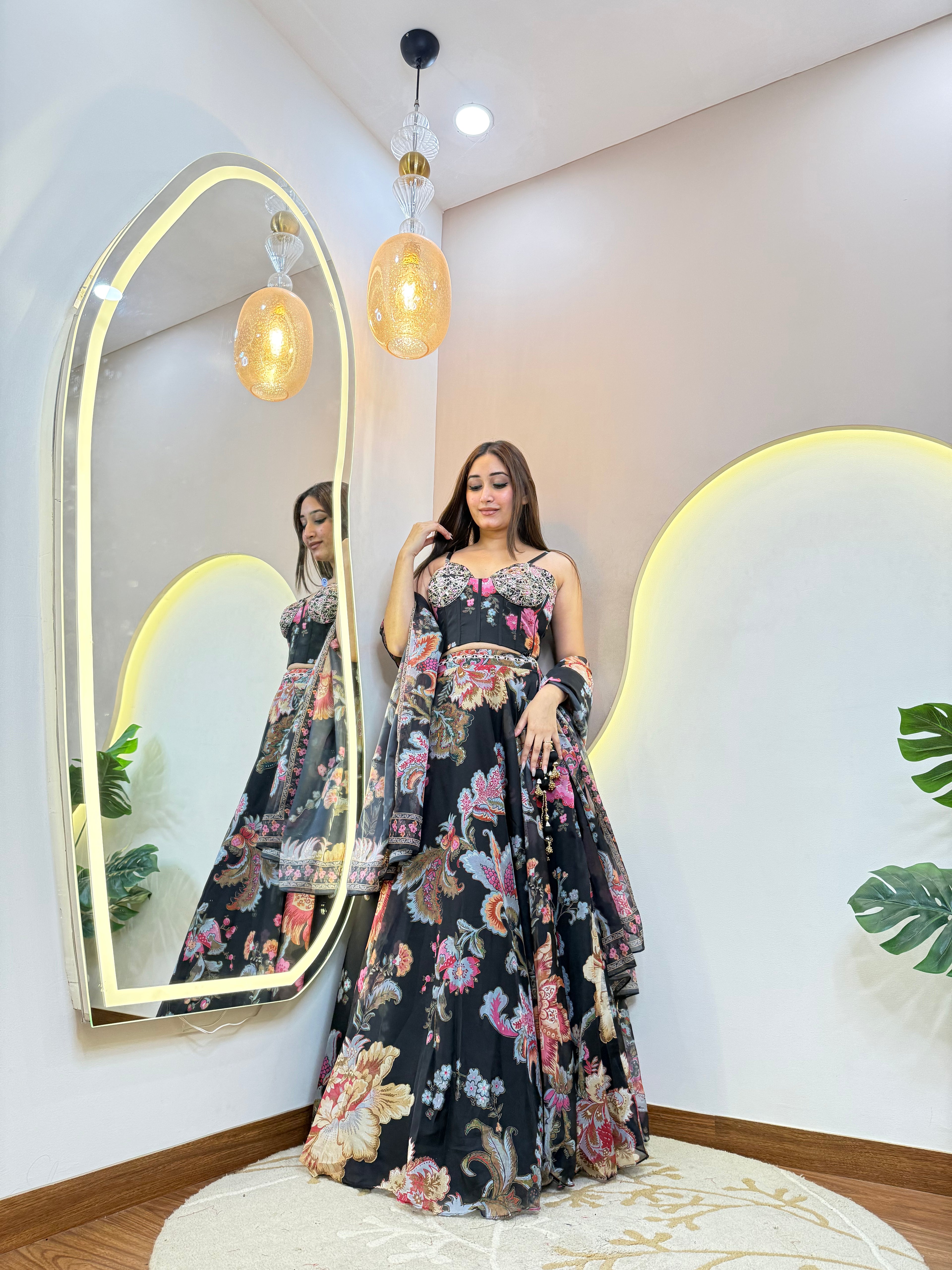 "AFEERAH" CROP TOP SKIRT