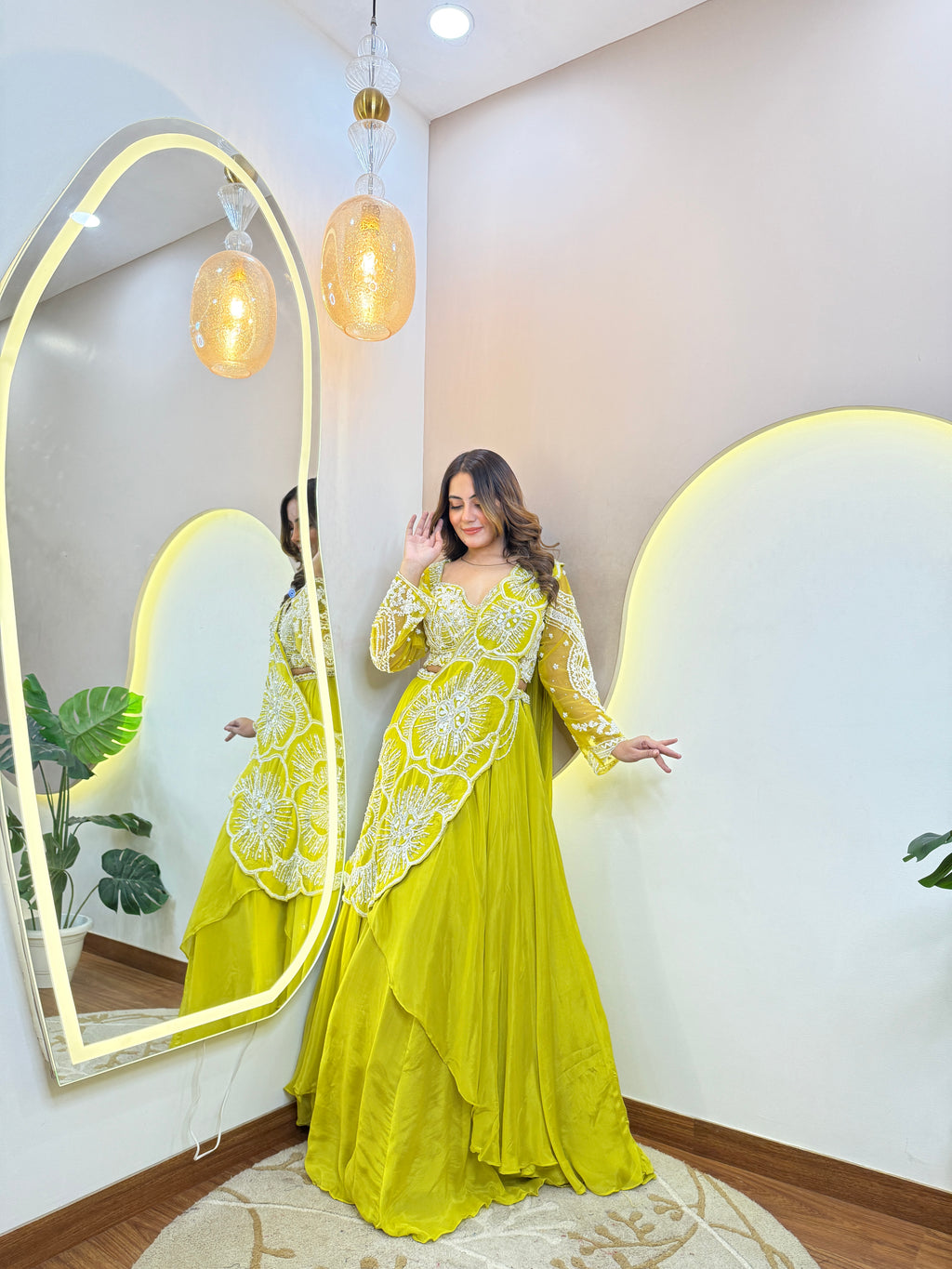 "FLOWER PRINT OUTFIT" DRAPE SAREE