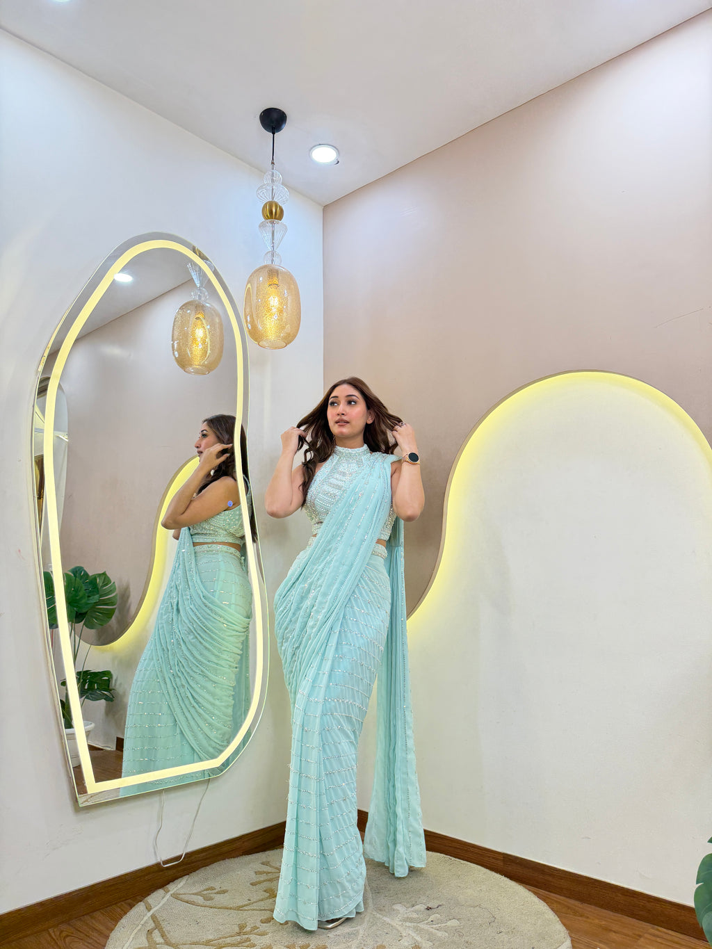 D697  DRAPE SAREE