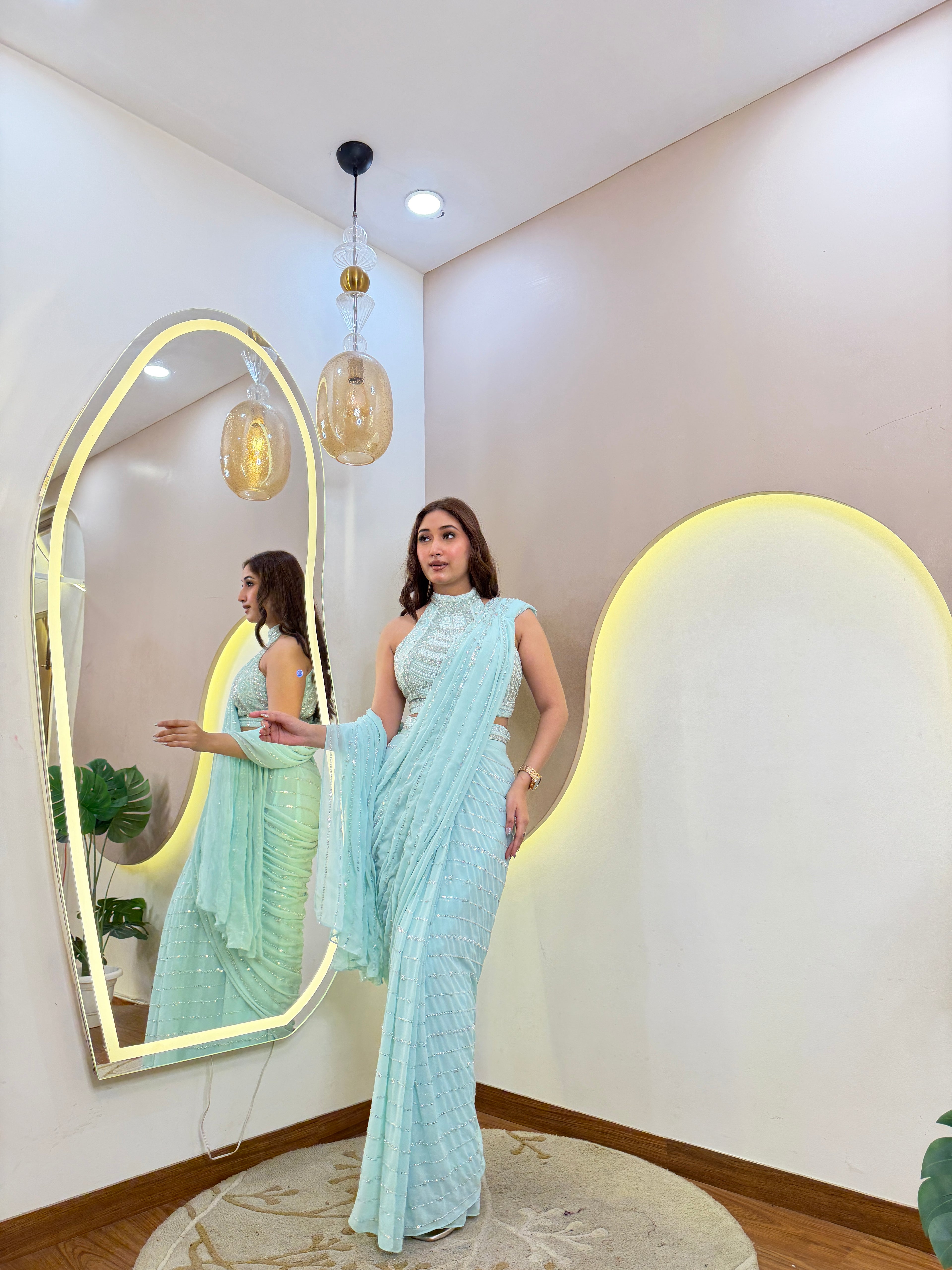D697  DRAPE SAREE