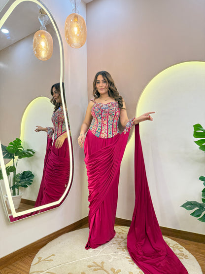 "AZA"  DRAPE SAREE