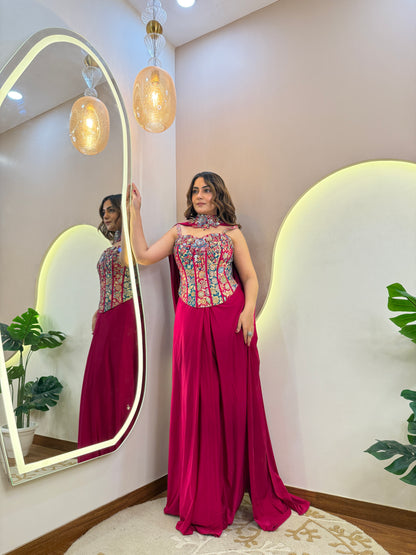 "AZA"  DRAPE SAREE