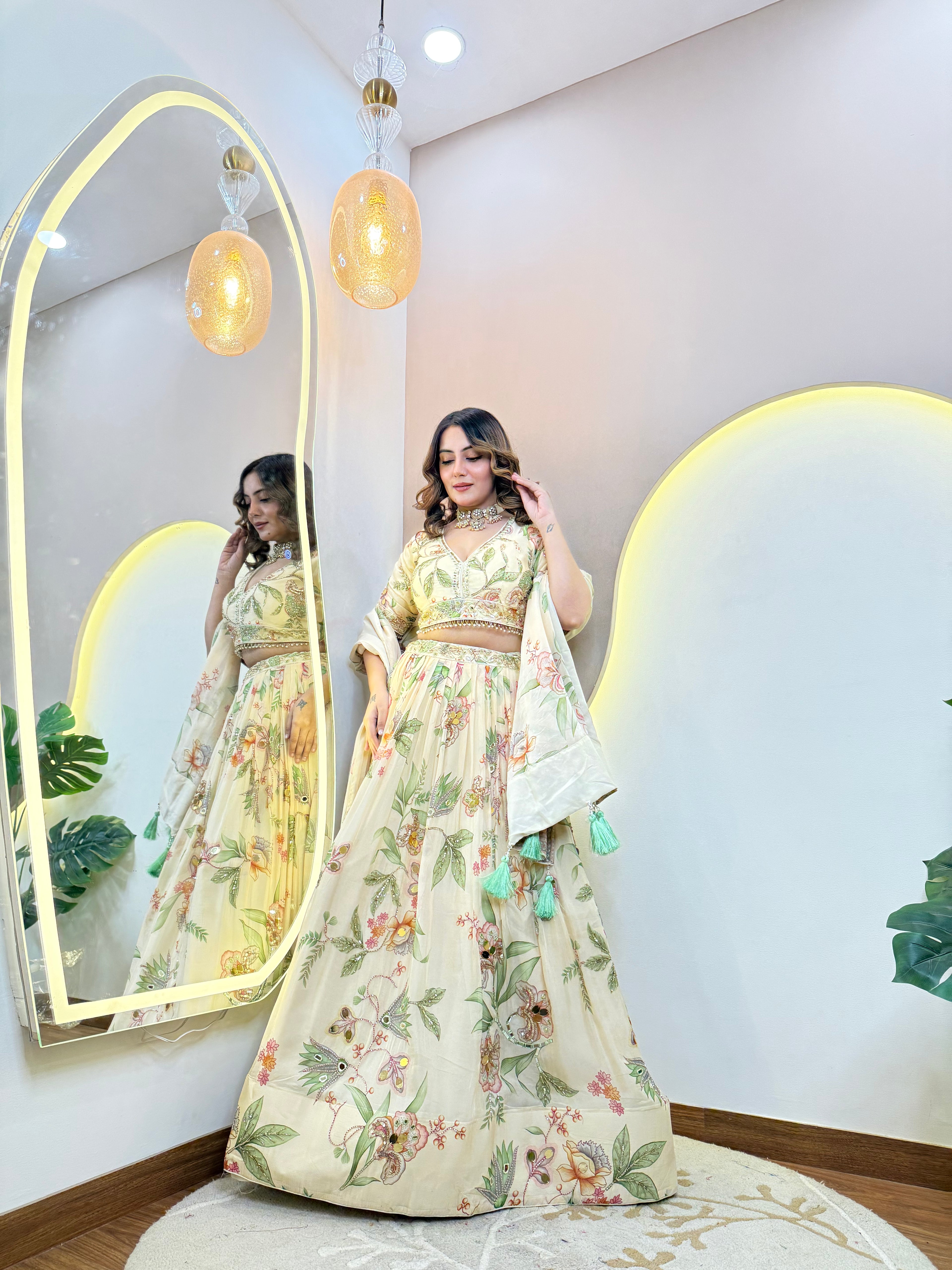 "THAZEEN"  CROP TOP SKIRT