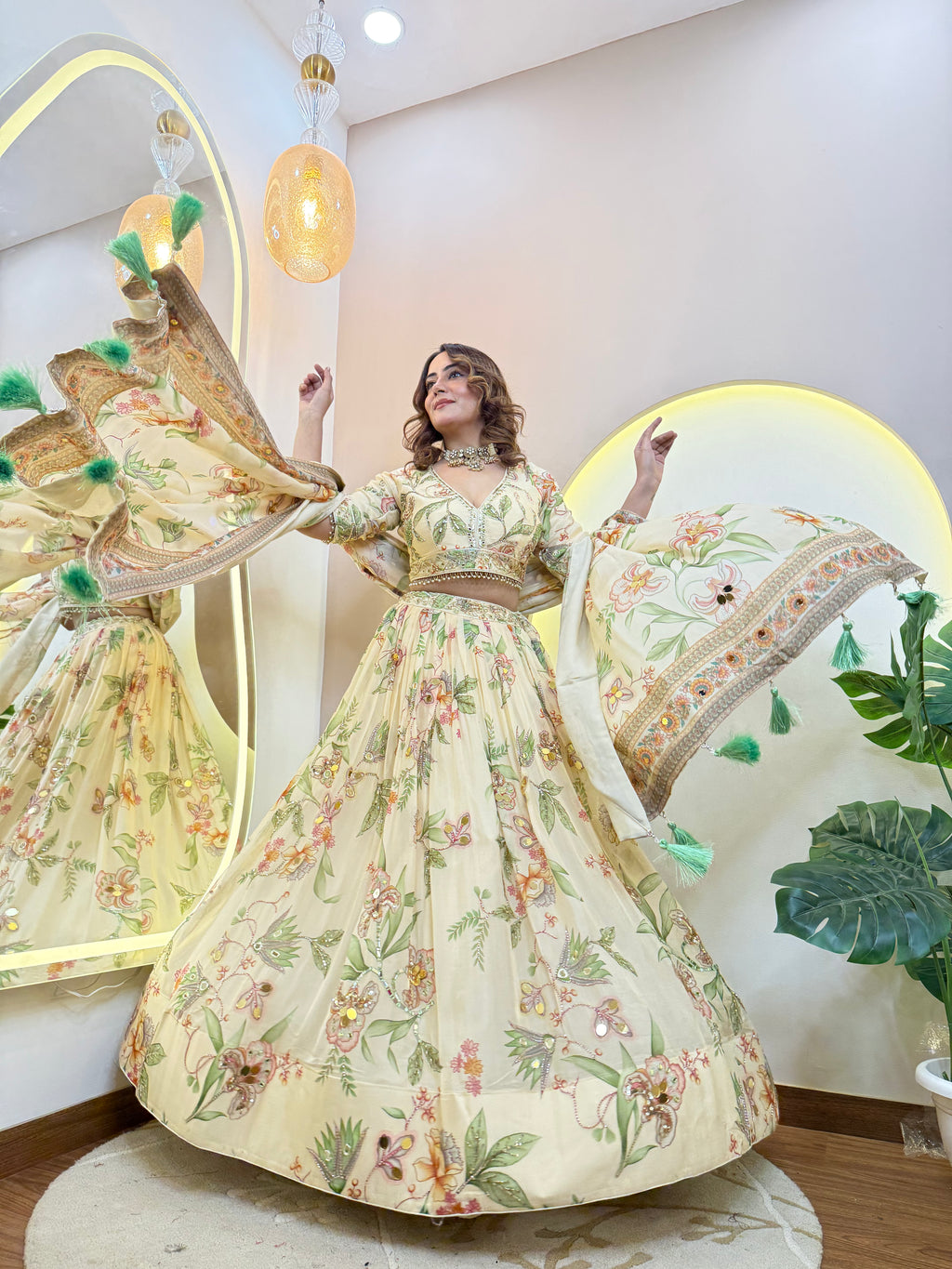 "THAZEEN"  CROP TOP SKIRT