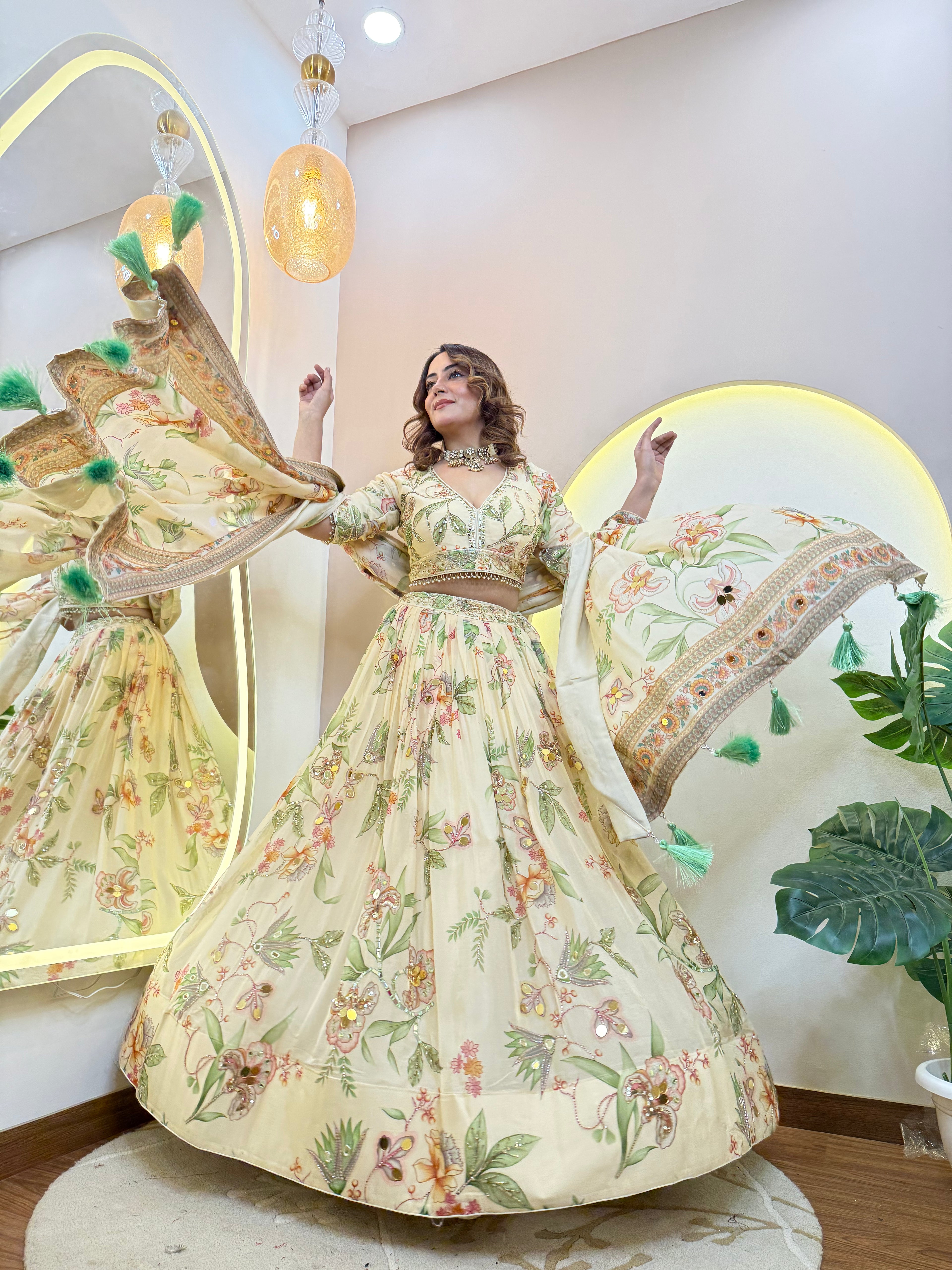 "THAZEEN"  CROP TOP SKIRT