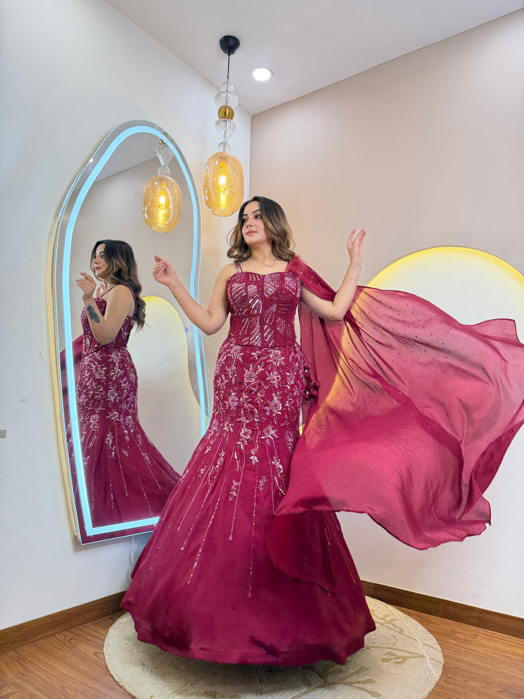 INDOWESTERN FISHCUT LEHENGA