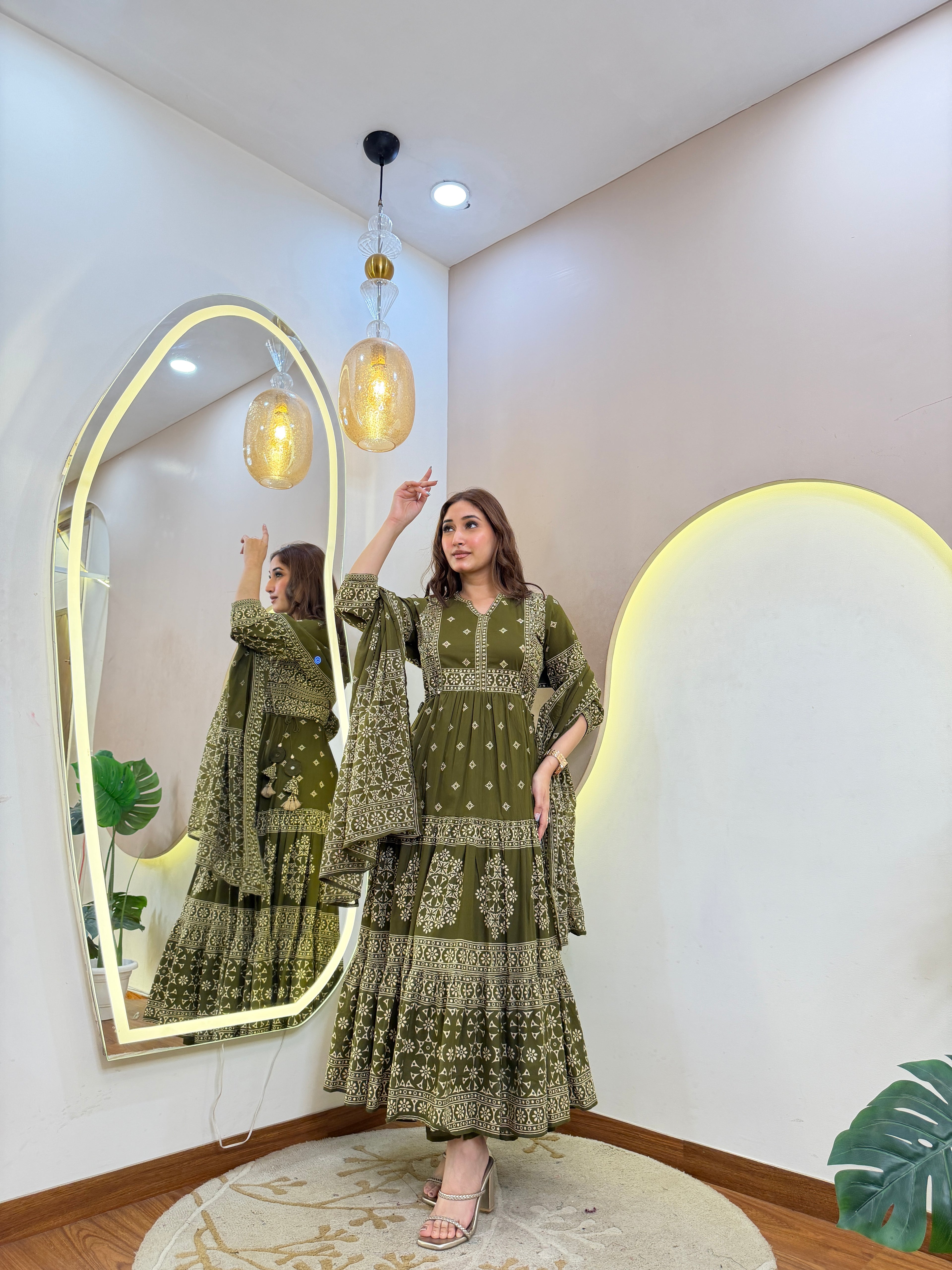 D658  ANARKALI PANT SUIT OUTFIT  GOWN