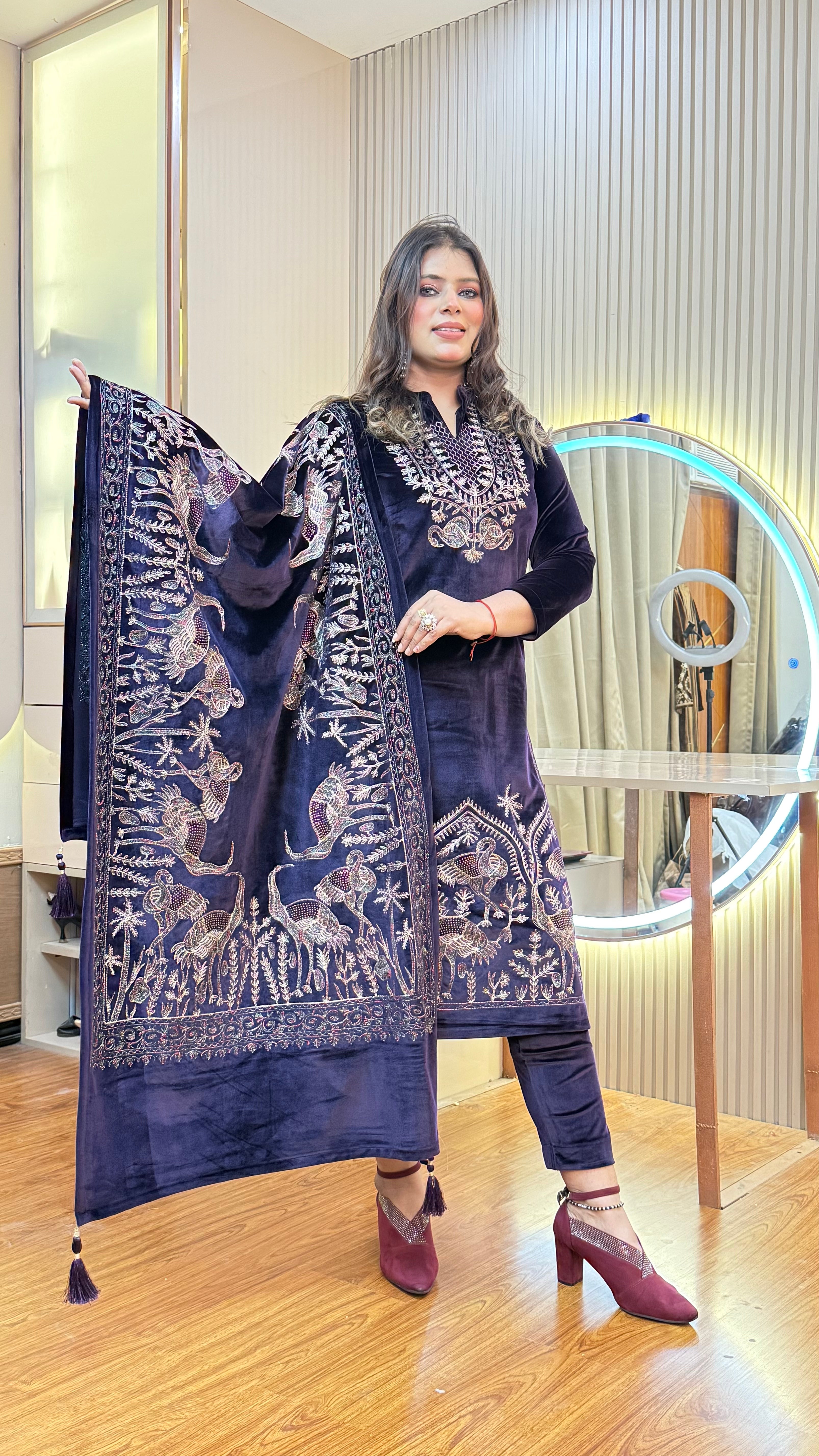 IKRA  VELVET 3PC SET